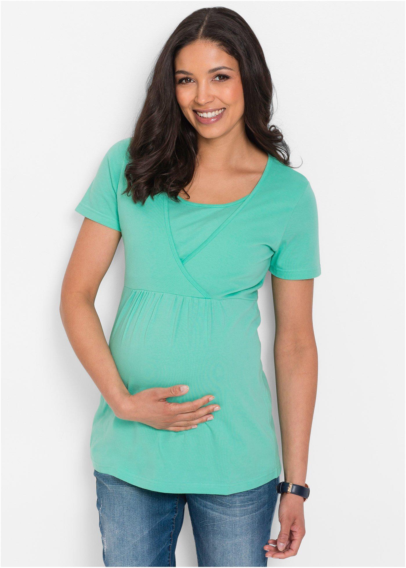 Shirt 2 w1 ciążowy i do karmienia (2 szt.) - Bonprix