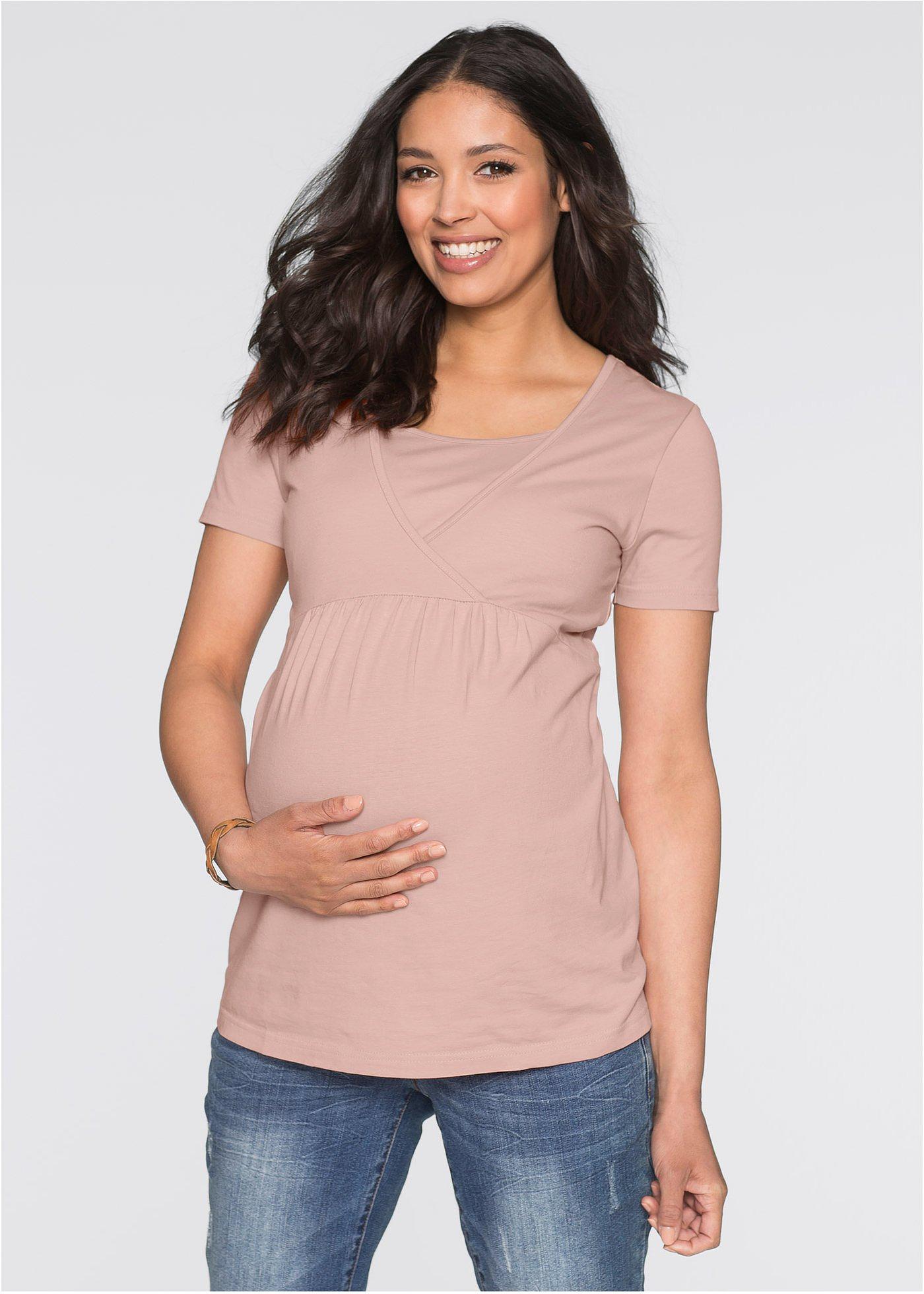 Shirt 2 w1 ciążowy i do karmienia (2 szt.) - Bonprix