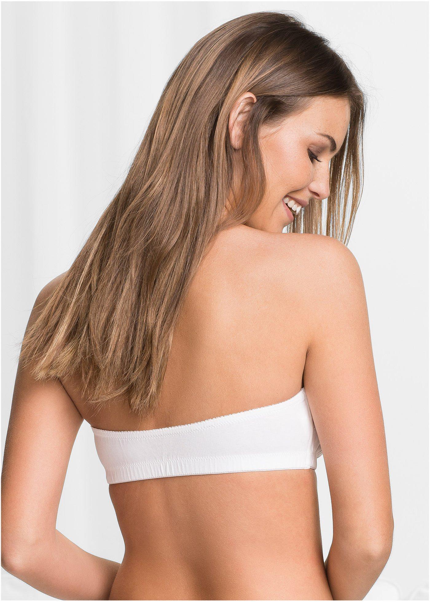 Biustonosz typu bandeau (mis. A i B) z bawełny organicznej (2 szt.) - Bonprix