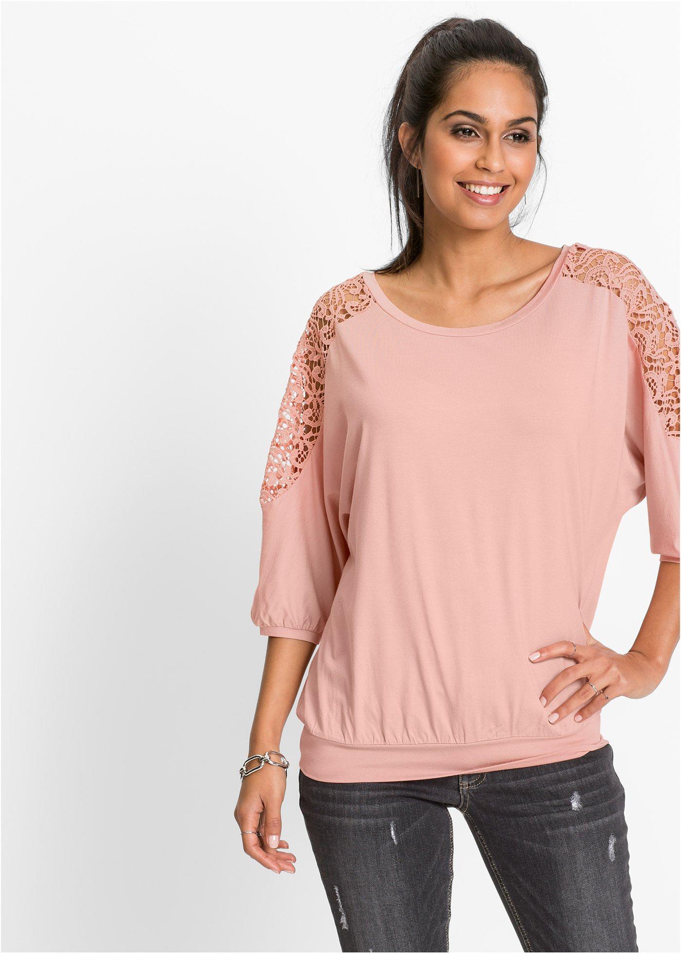 Bluzka oversize z mieszanki wiskozy - Bonprix