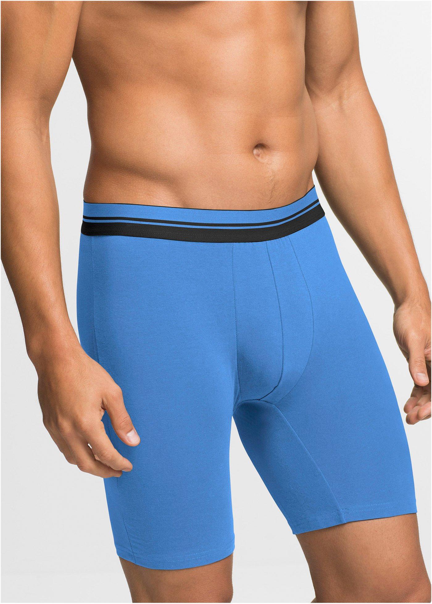 Długie bokserki o dopasowanym kroju z bawełną (2 pary) - Bonprix