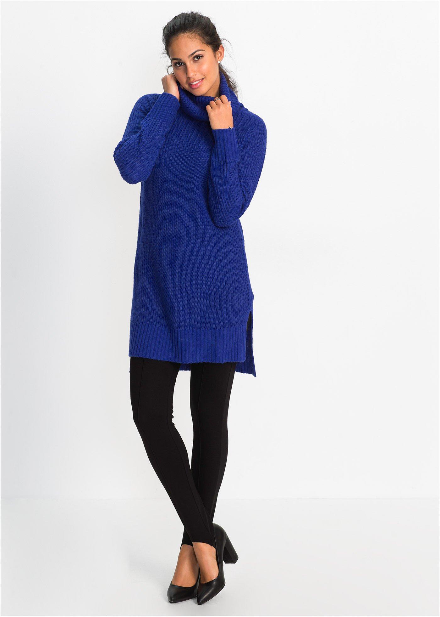 Długi sweter dzianinowy - Bonprix