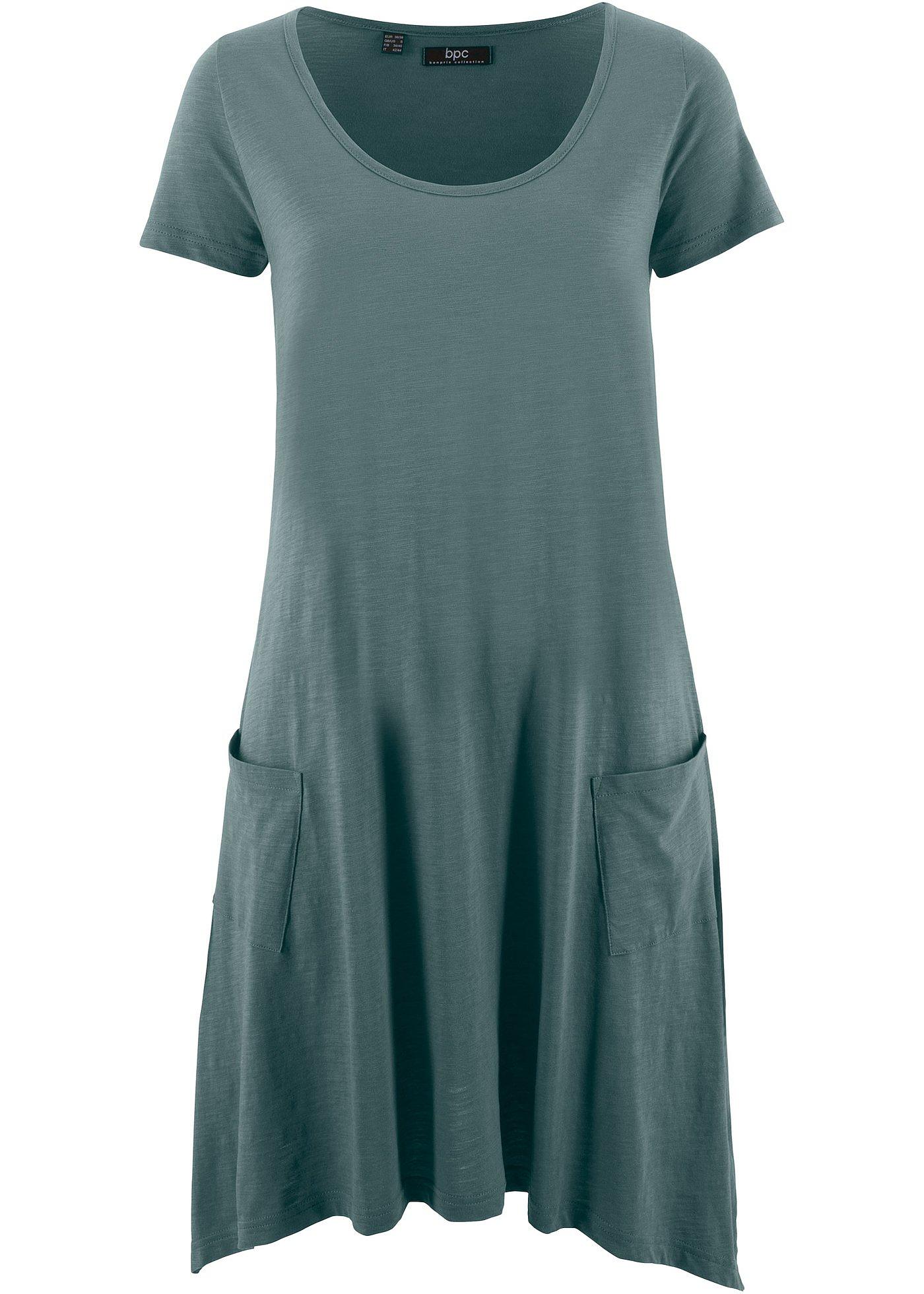 Baumwoll Flammgarn-Shirtkleid mit Kurzarm Baumwoll Flammgarn-Shirtkleid mit Kurzarm