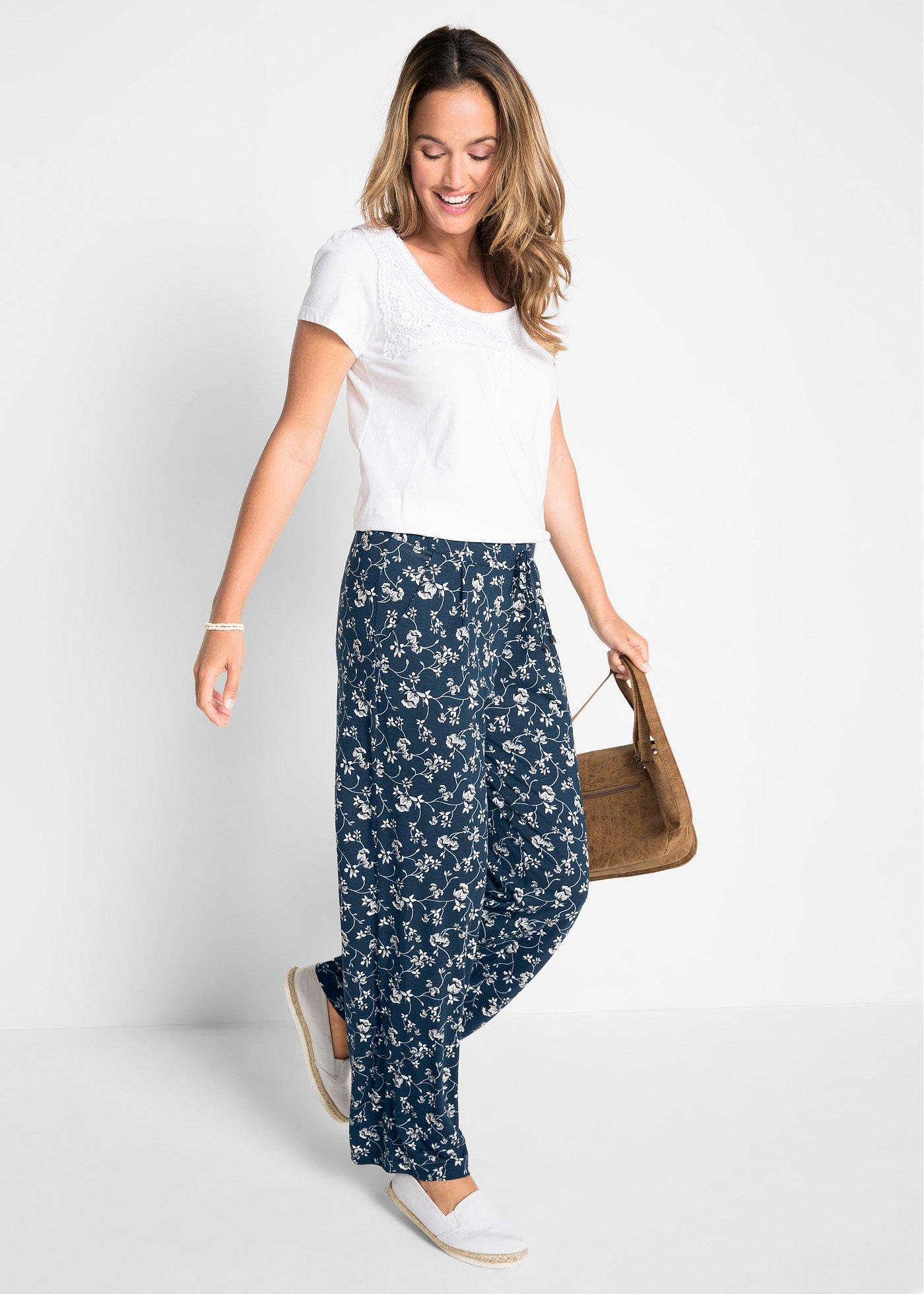 Spodnie palazzo z mieszanki wiskozy - Bonprix