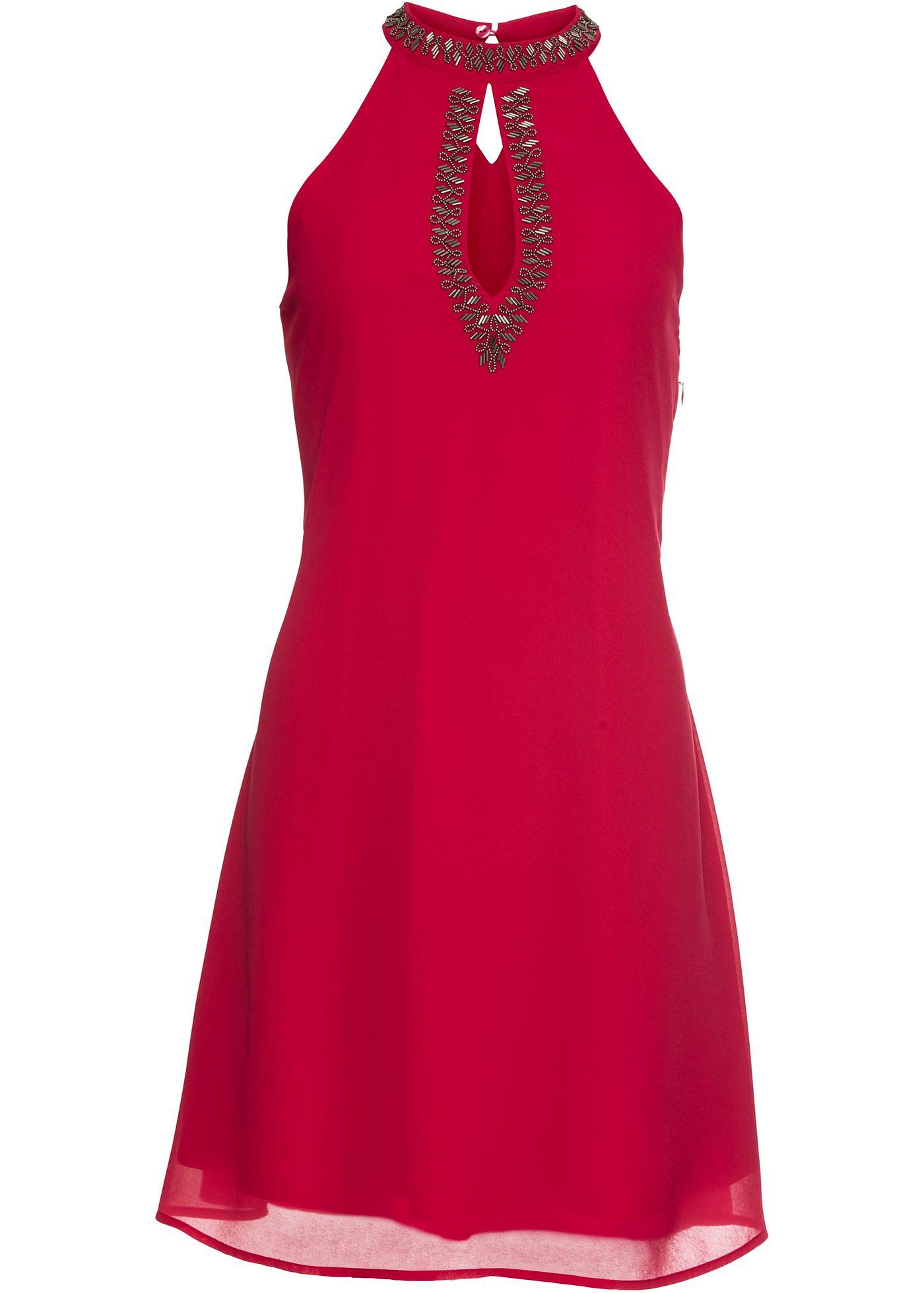 Neckholder-Kleid mit Perlenverzierung Neckholder-Kleid mit Perlenverzierung