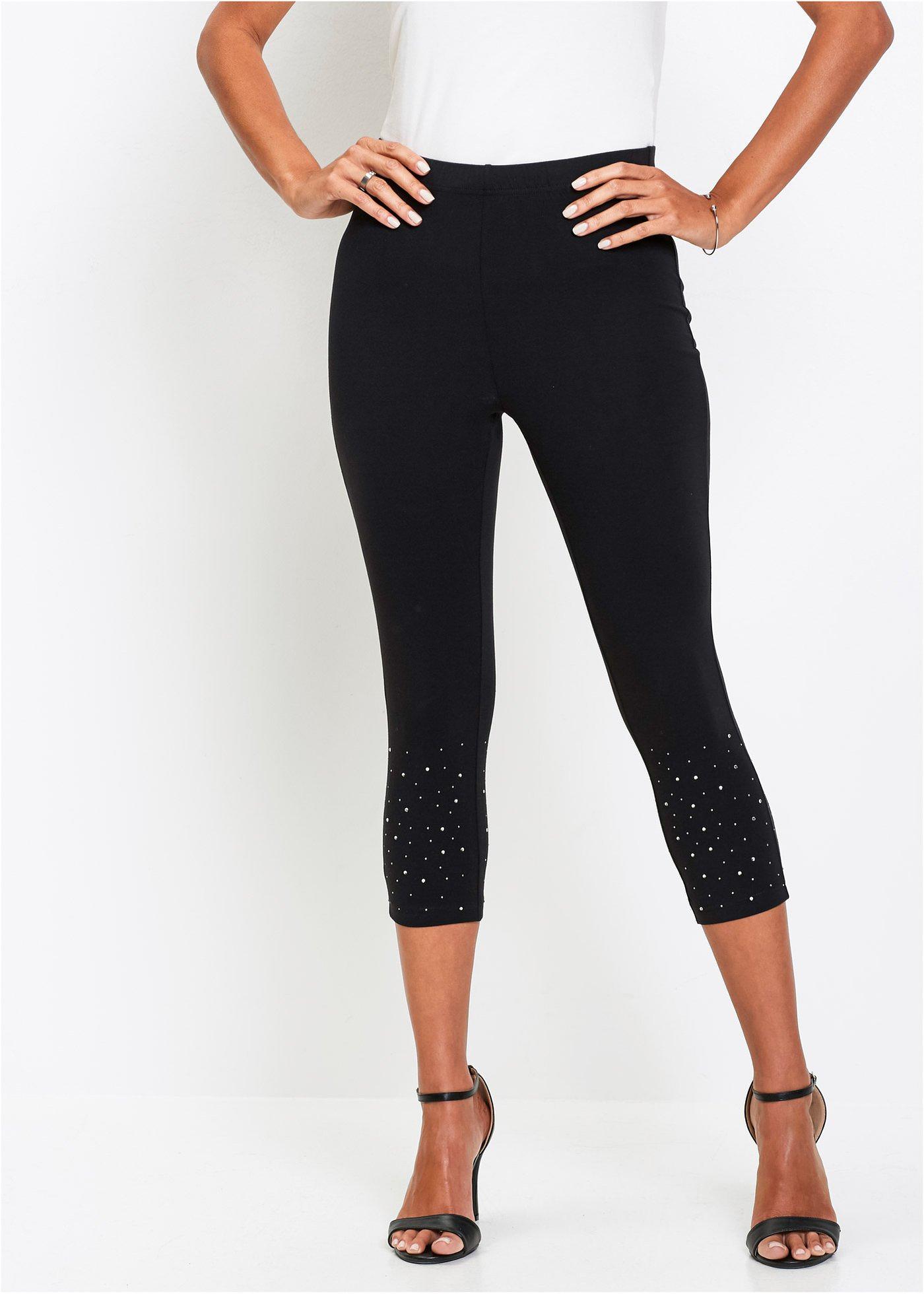 Legginsy capri z mieszanki bawełny - Bonprix