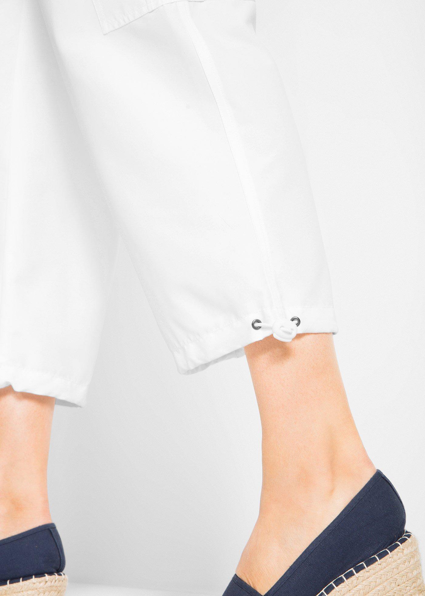 Spodnie 7/8 high waist z wygodnym paskiem (2 pary) - Bonprix