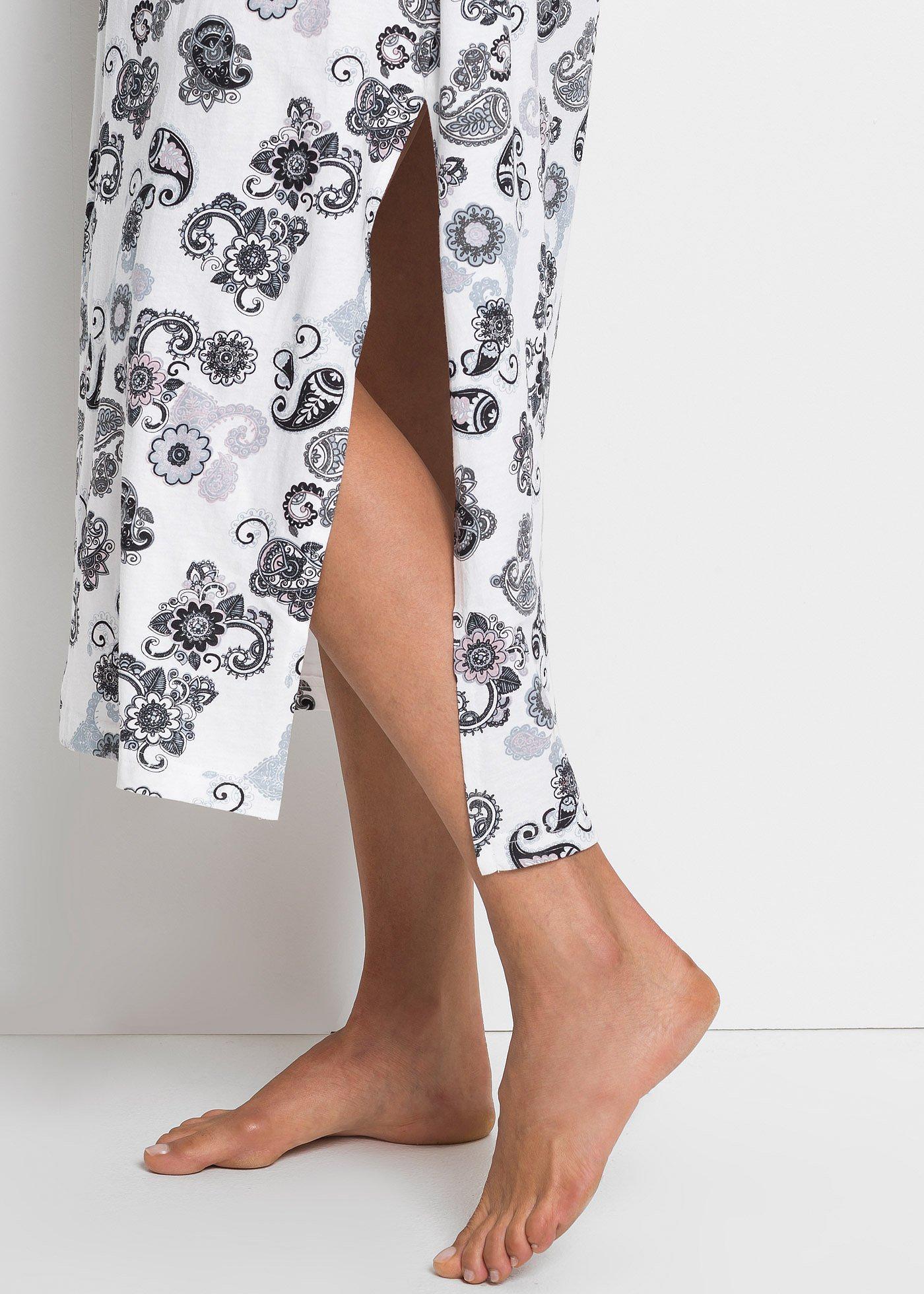 Długa koszula nocna z bawełny organicznej - Bonprix