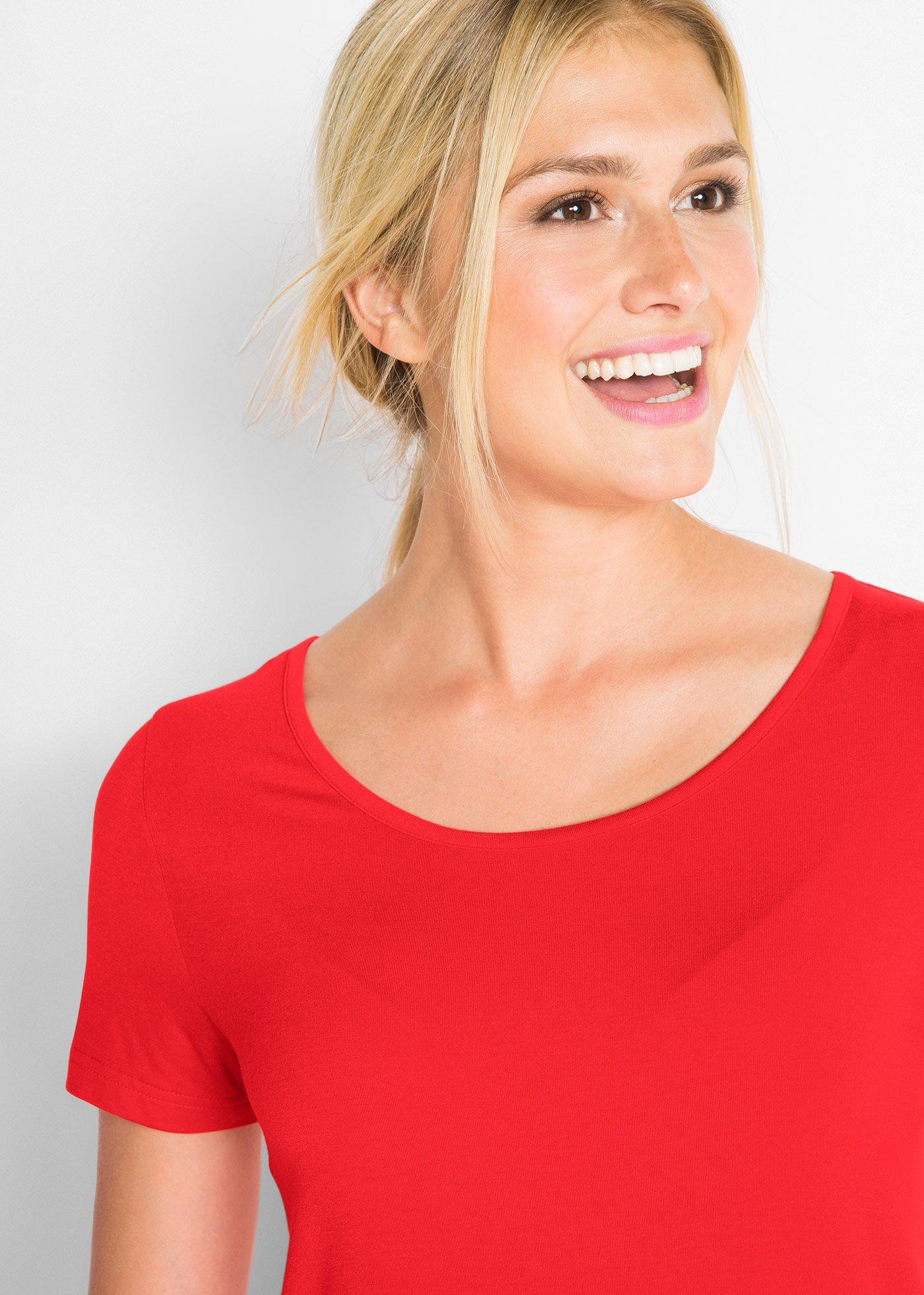 Długi shirt z miękkiej wiskozy - Bonprix