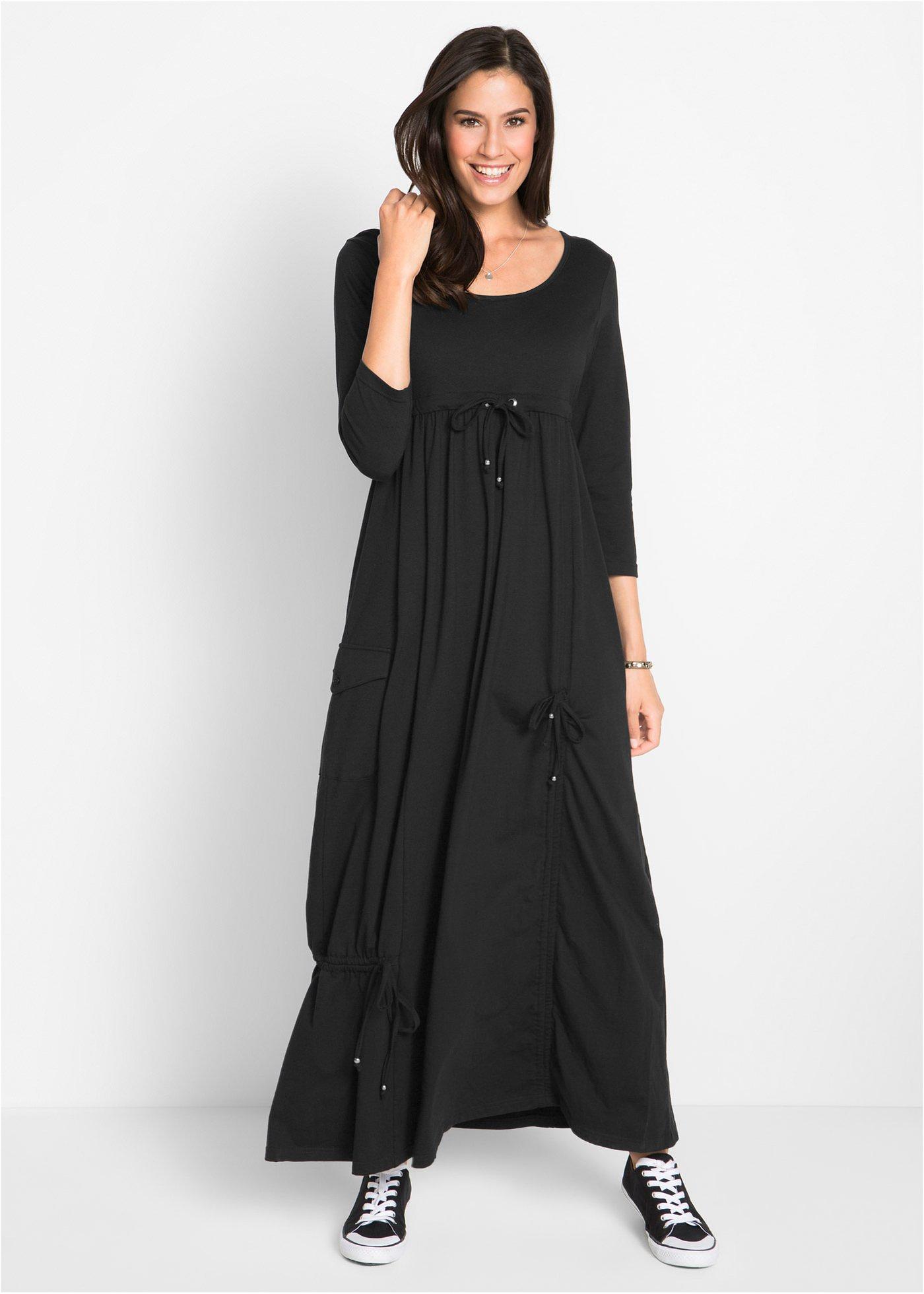 Sukienka shirtowa, rękawy 3/4 - Bonprix