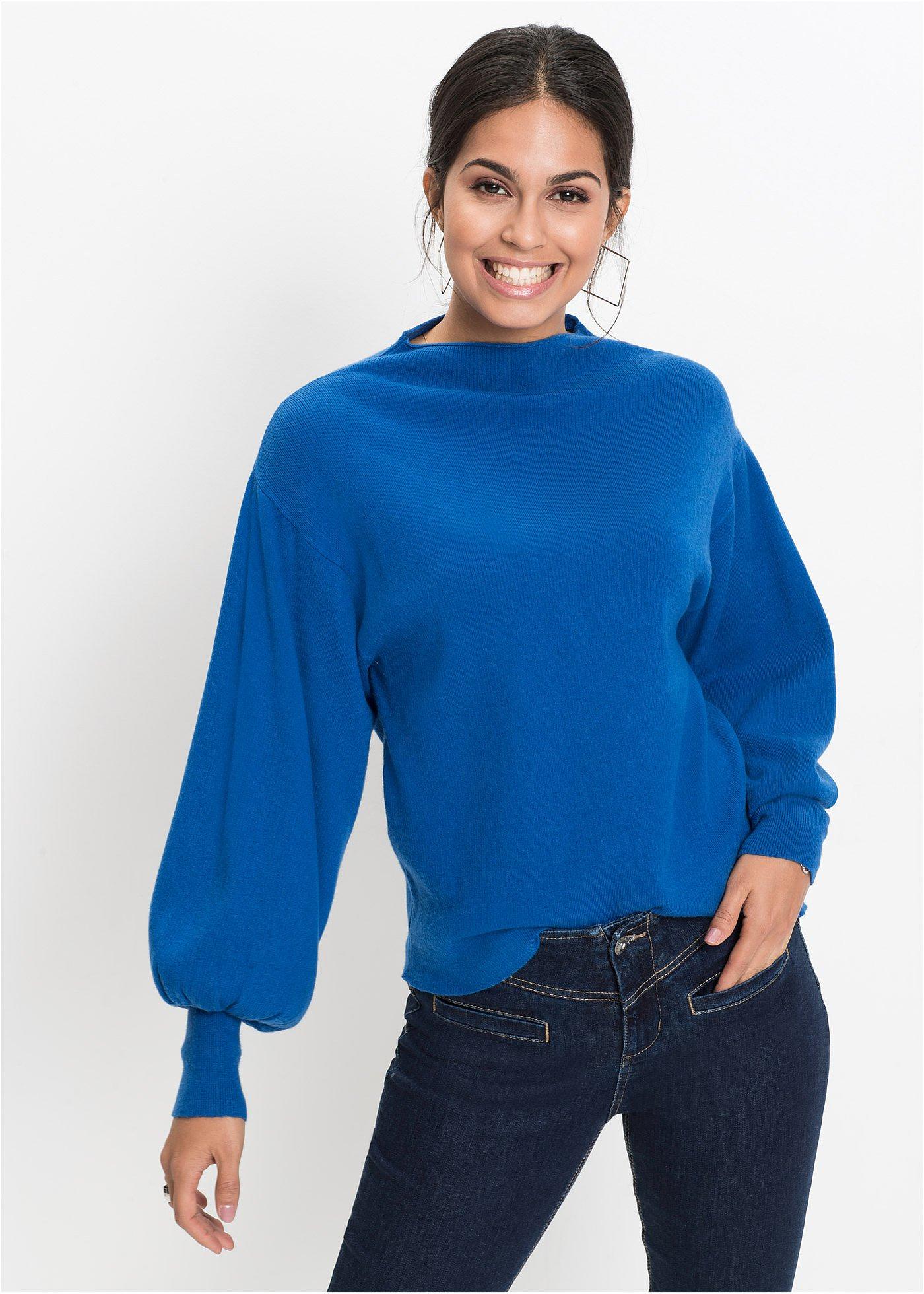 Sweter oversize z mieszanki wiskozy - Bonprix