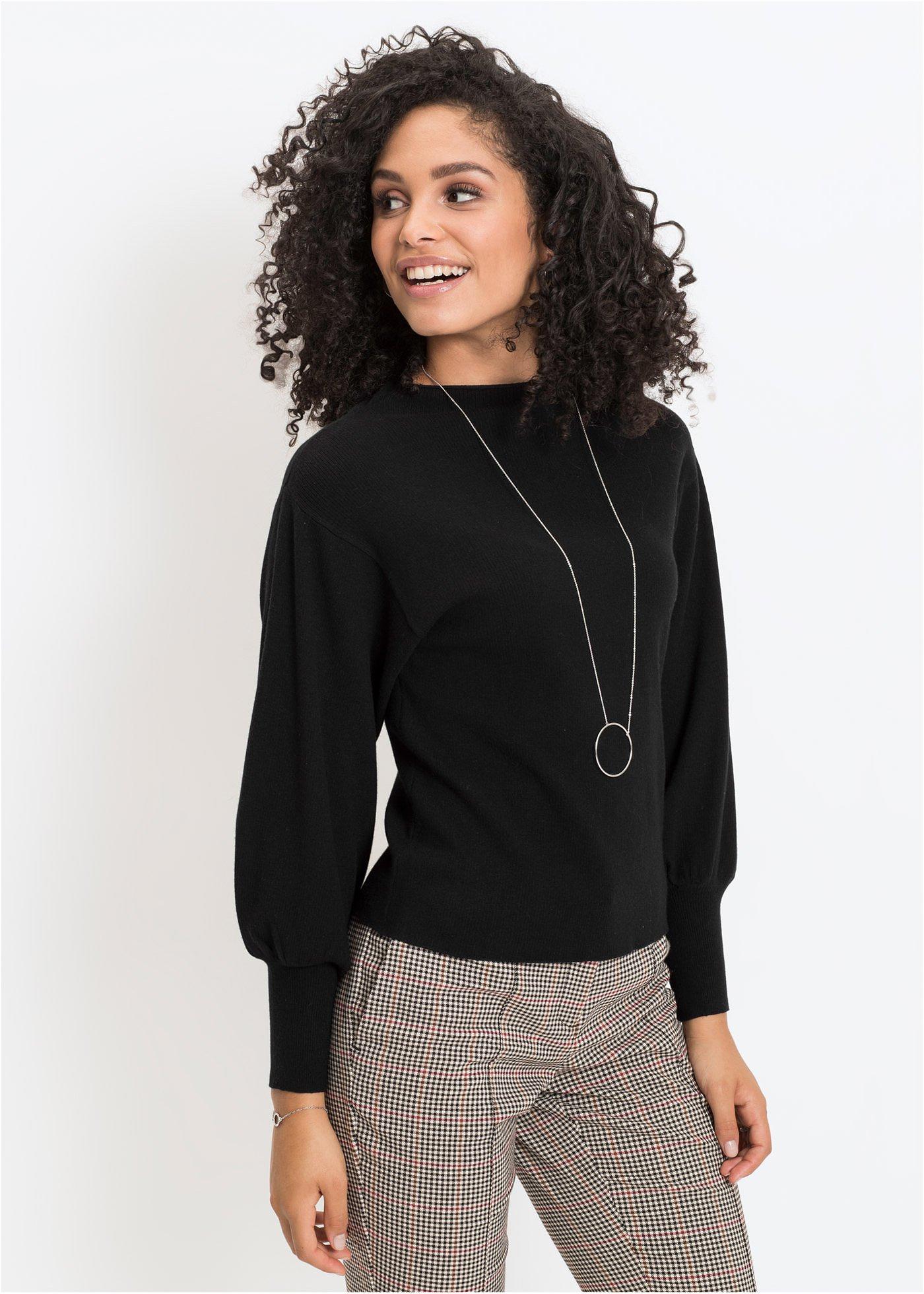 Sweter oversize z mieszanki wiskozy - Bonprix