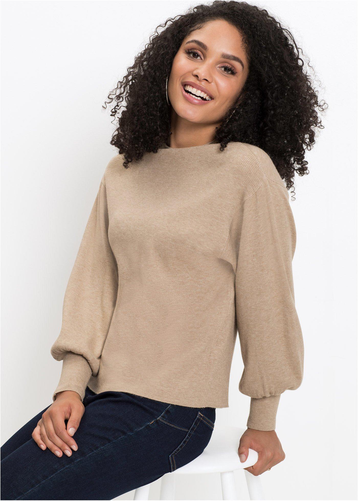 Sweter oversize z mieszanki wiskozy - Bonprix