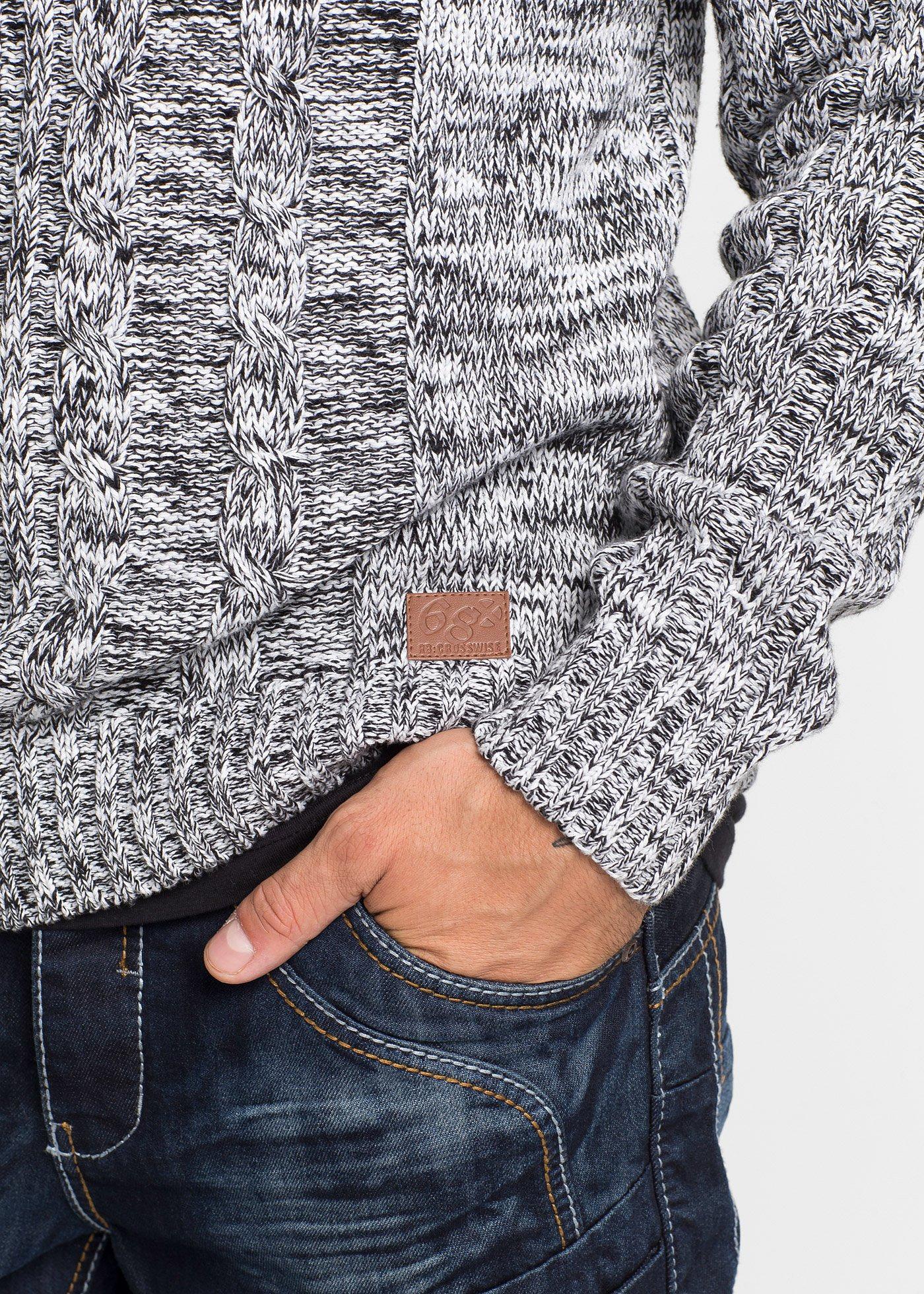Gruby sweter z kapturem z bawełną - Bonprix