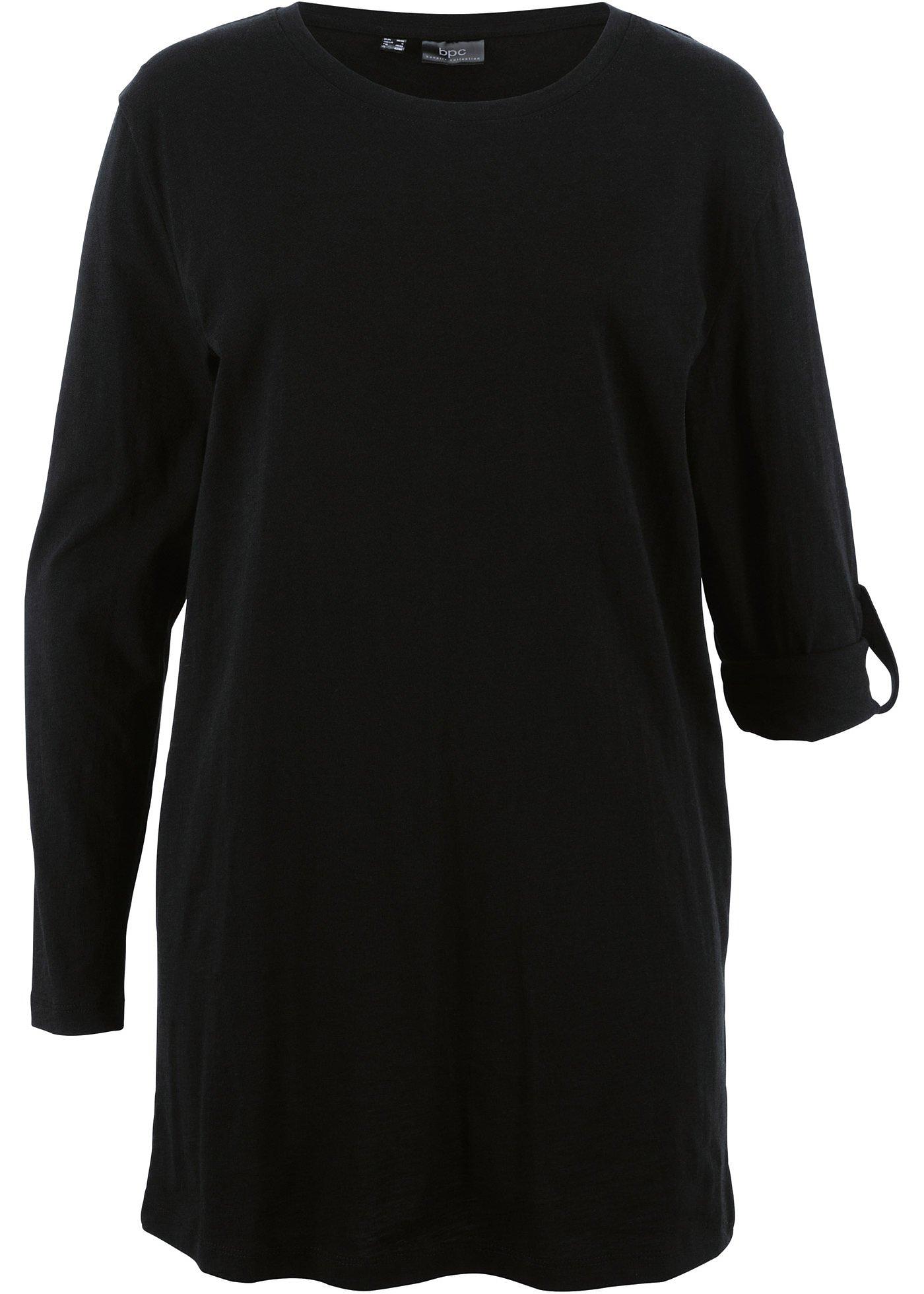 Baumwoll Longshirt, Langarm