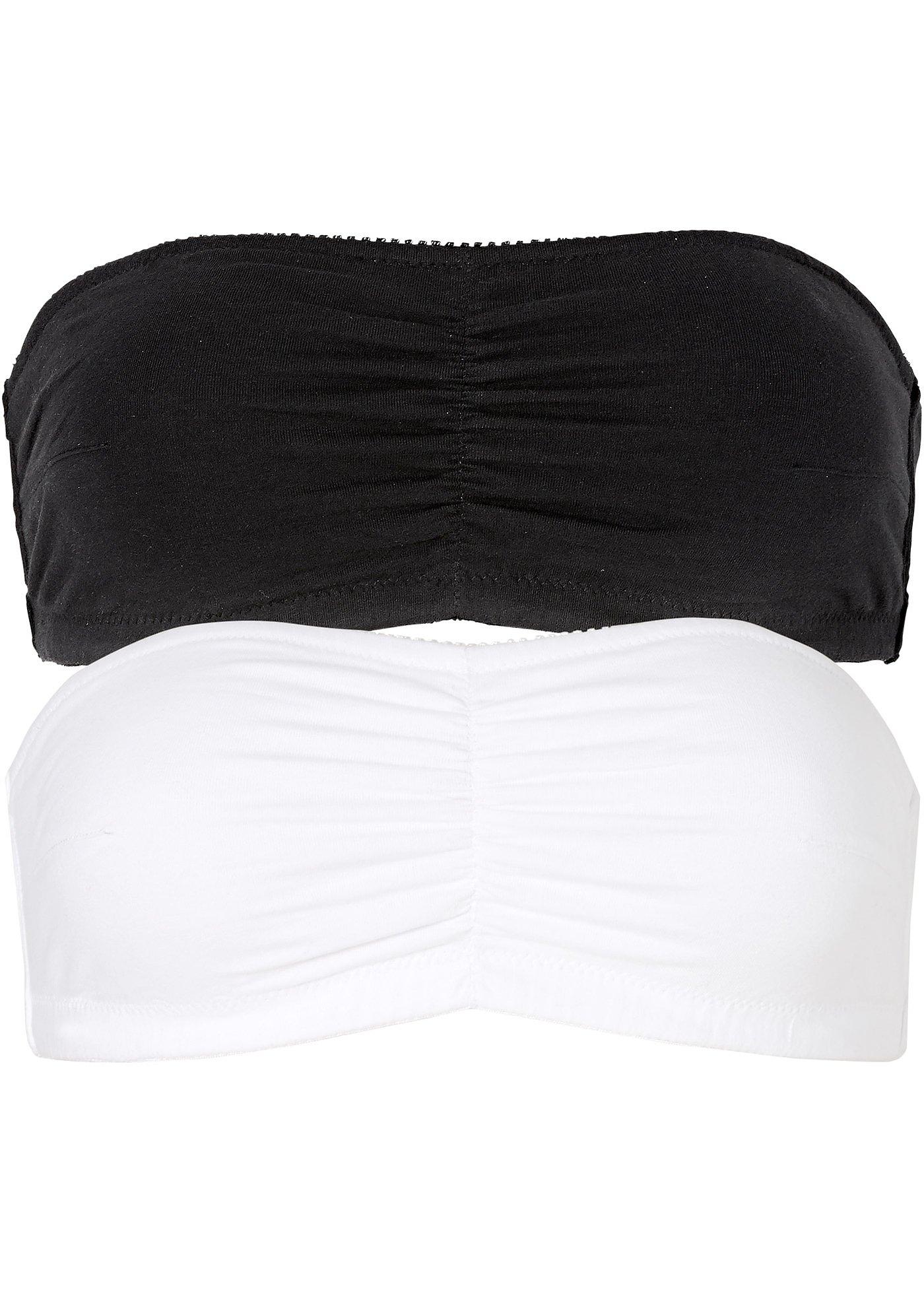 Bandeau BH (Cup A und B) mit Bio-Baumwolle (2er Pack)