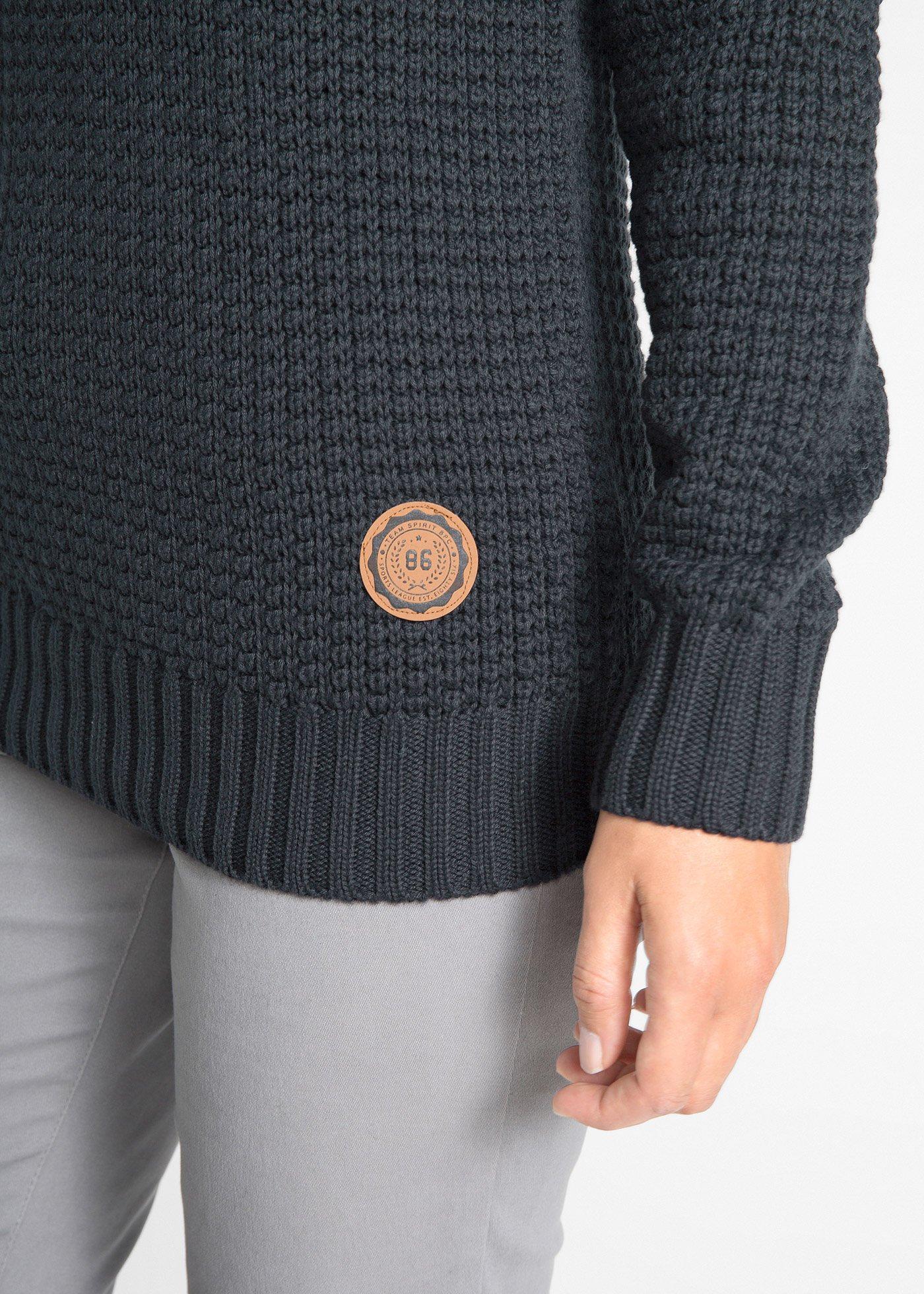 Sweter z golfem z troczkami - Bonprix