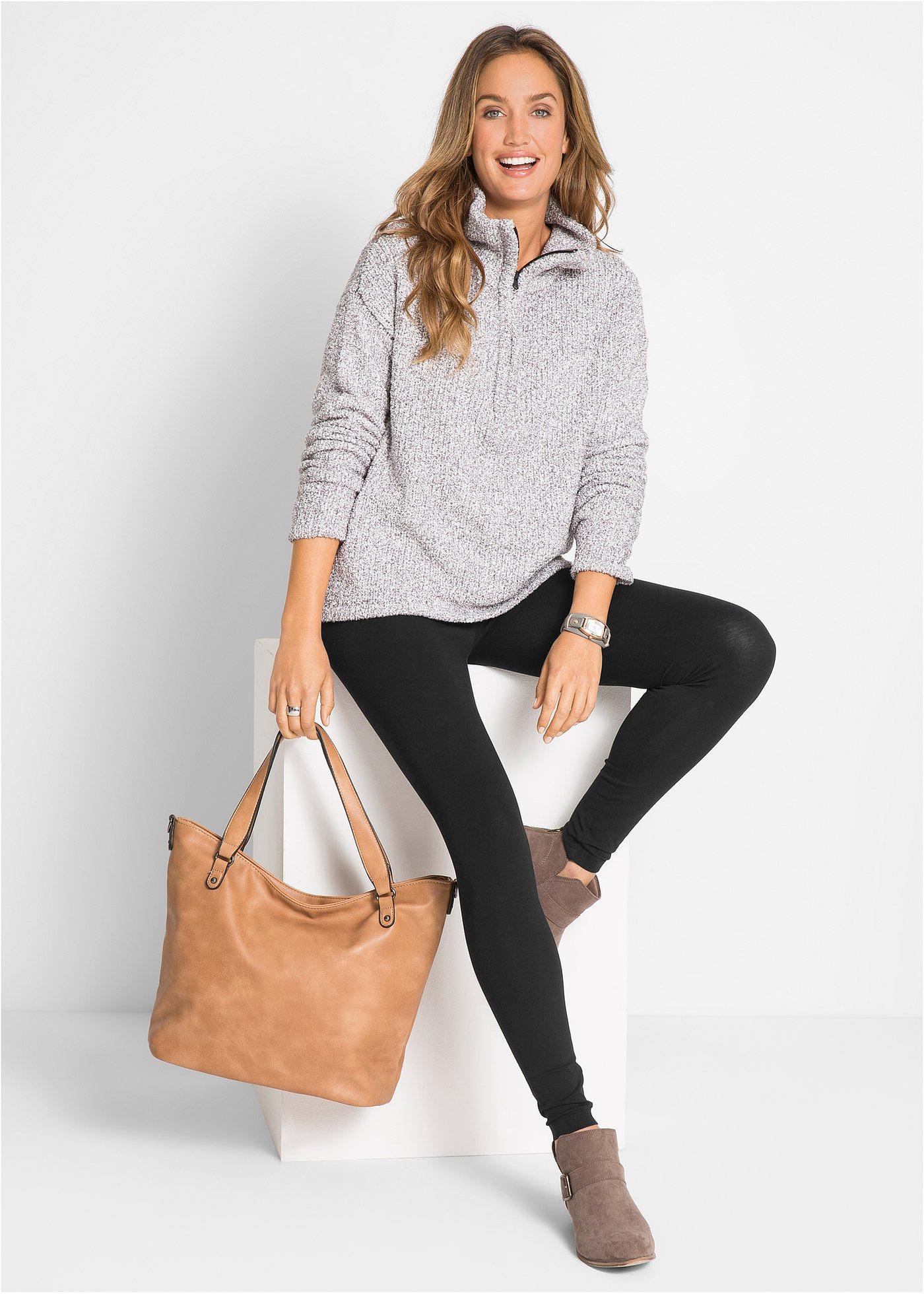 Legginsy z mieszanki bawełny - Bonprix
