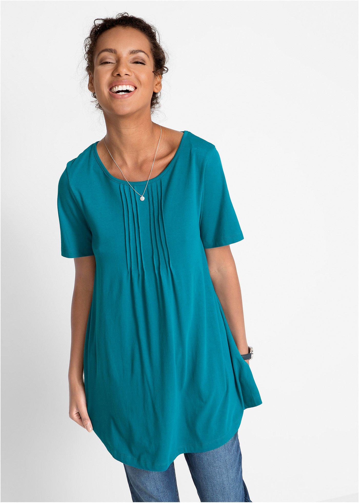 T-shirt o linii litery A, krótki rękaw - Bonprix