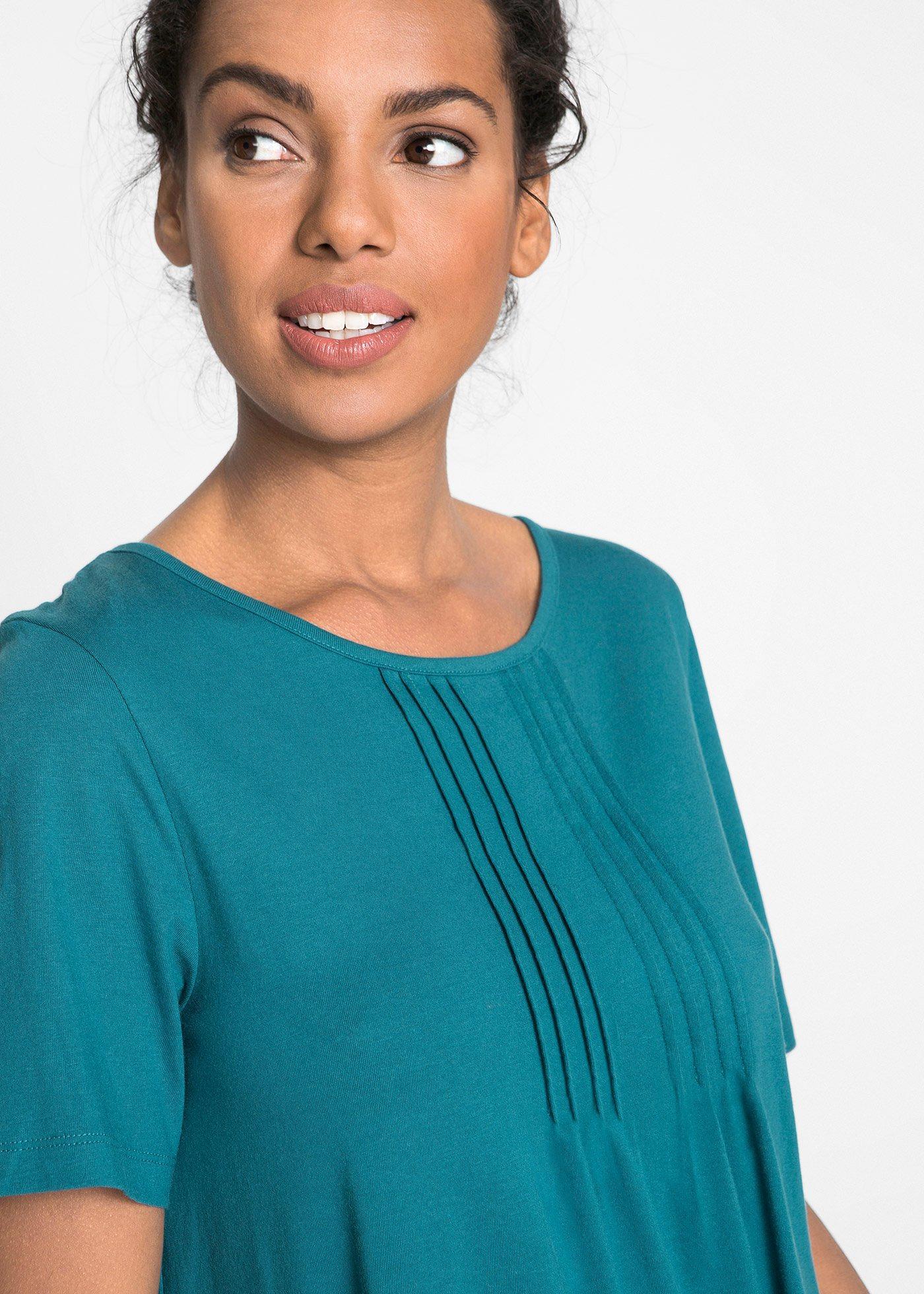 T-shirt o linii litery A, krótki rękaw - Bonprix