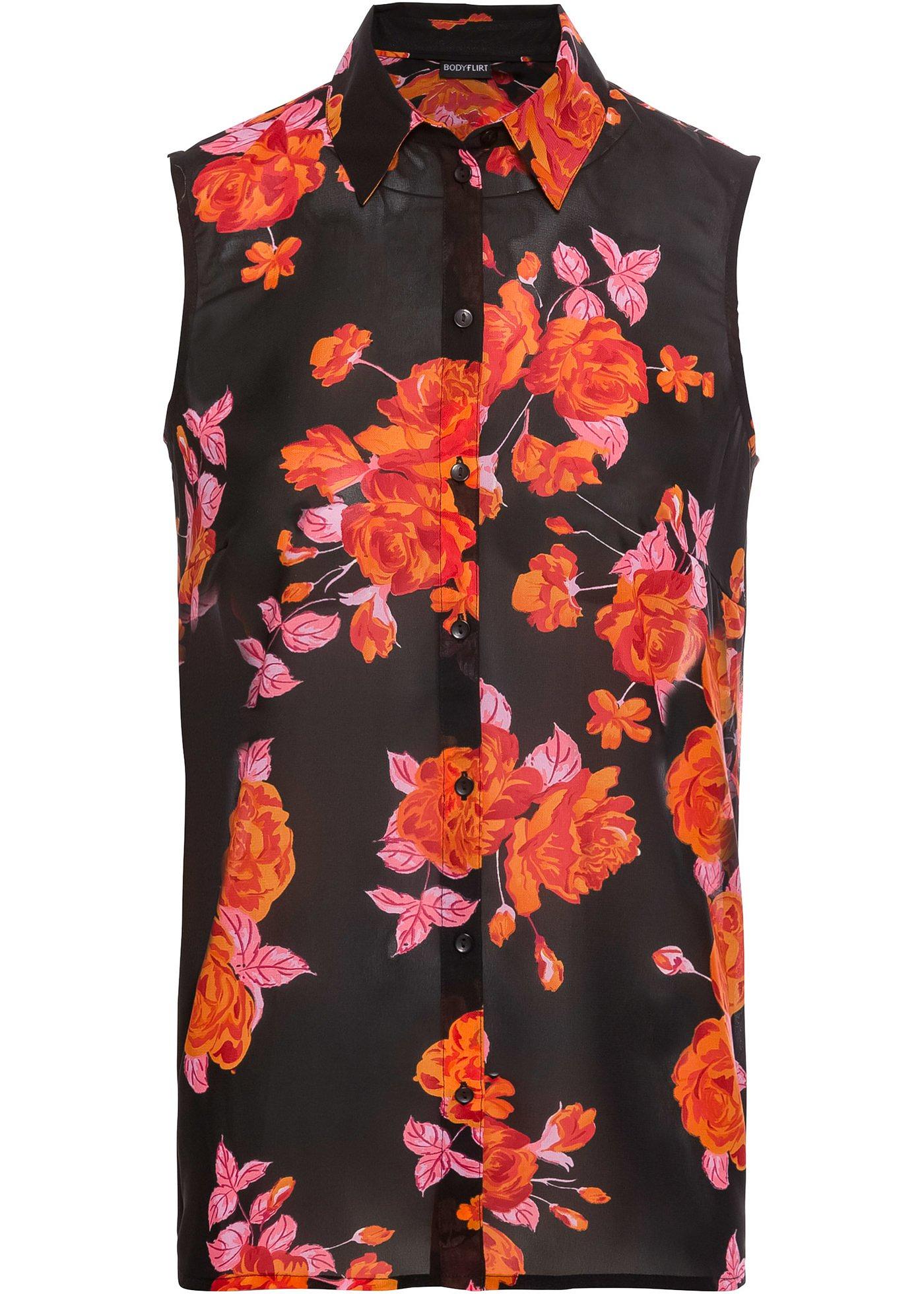 Chiffonbluse ohne Ärmel Chiffonbluse ohne Ärmel