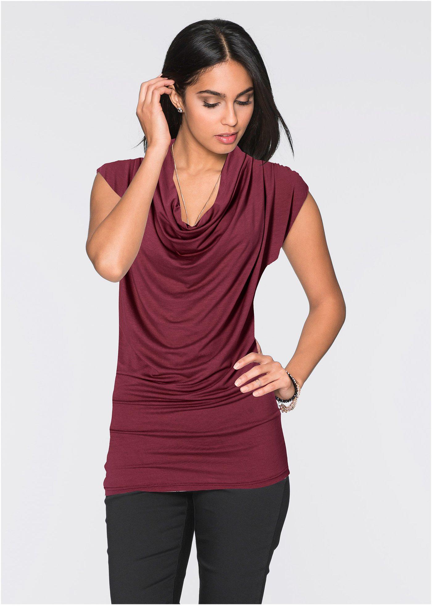 T-shirt z mieszanki wiskozy - Bonprix