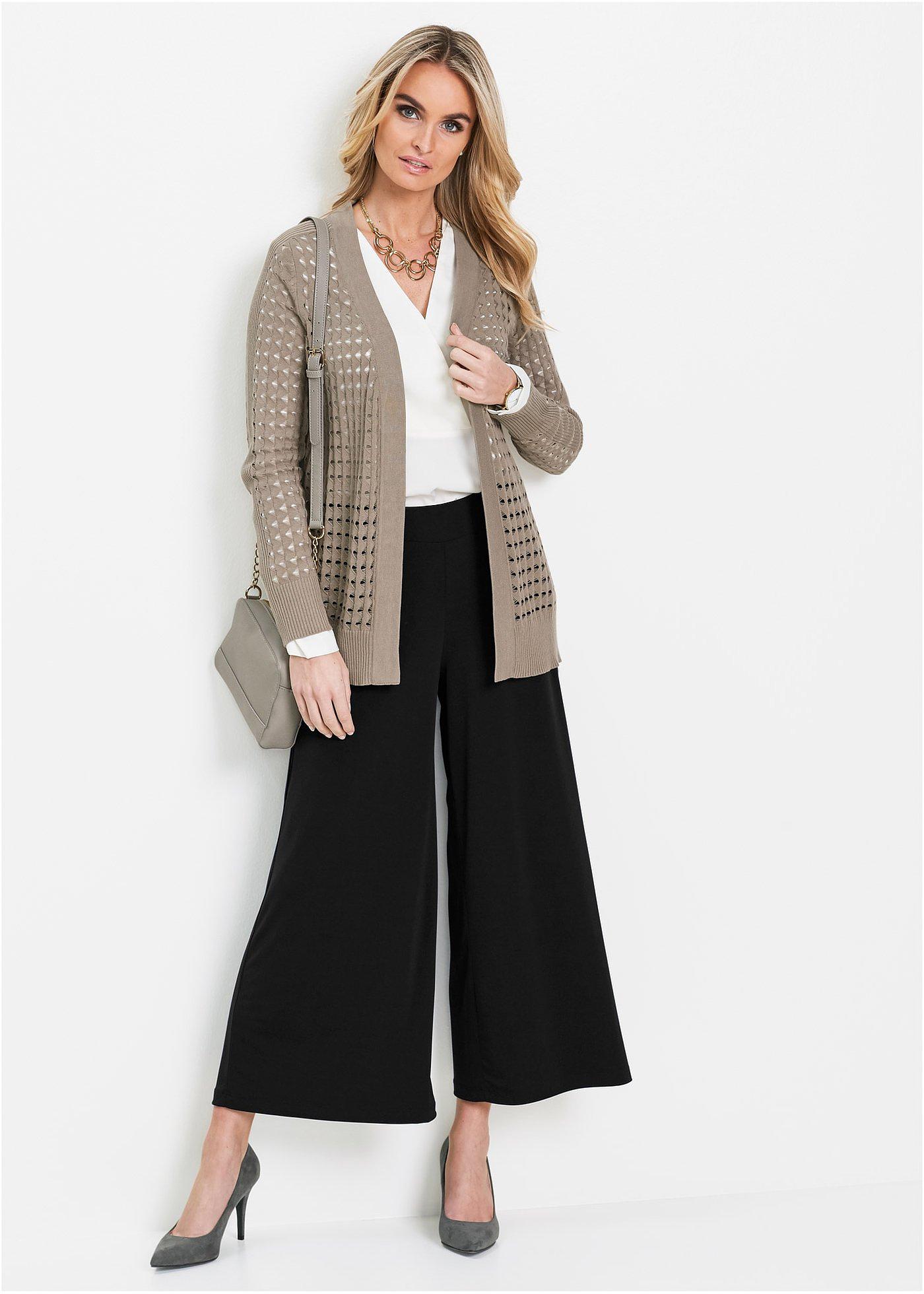 Spodnie culotte z dżerseju - Bonprix