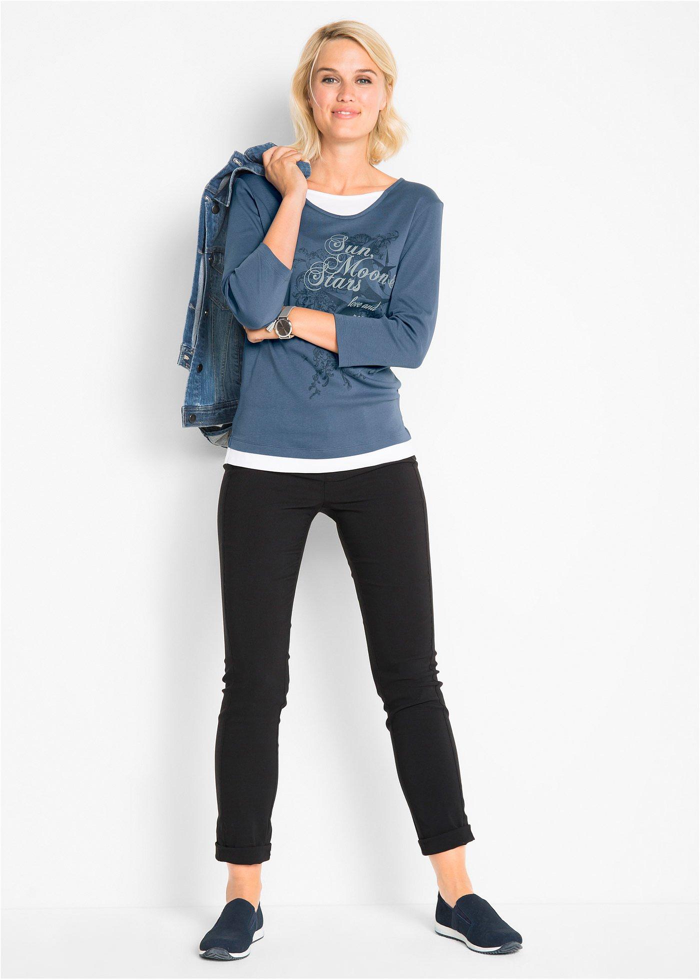 Shirt 2 w 1, rękawy 3/4 - Bonprix