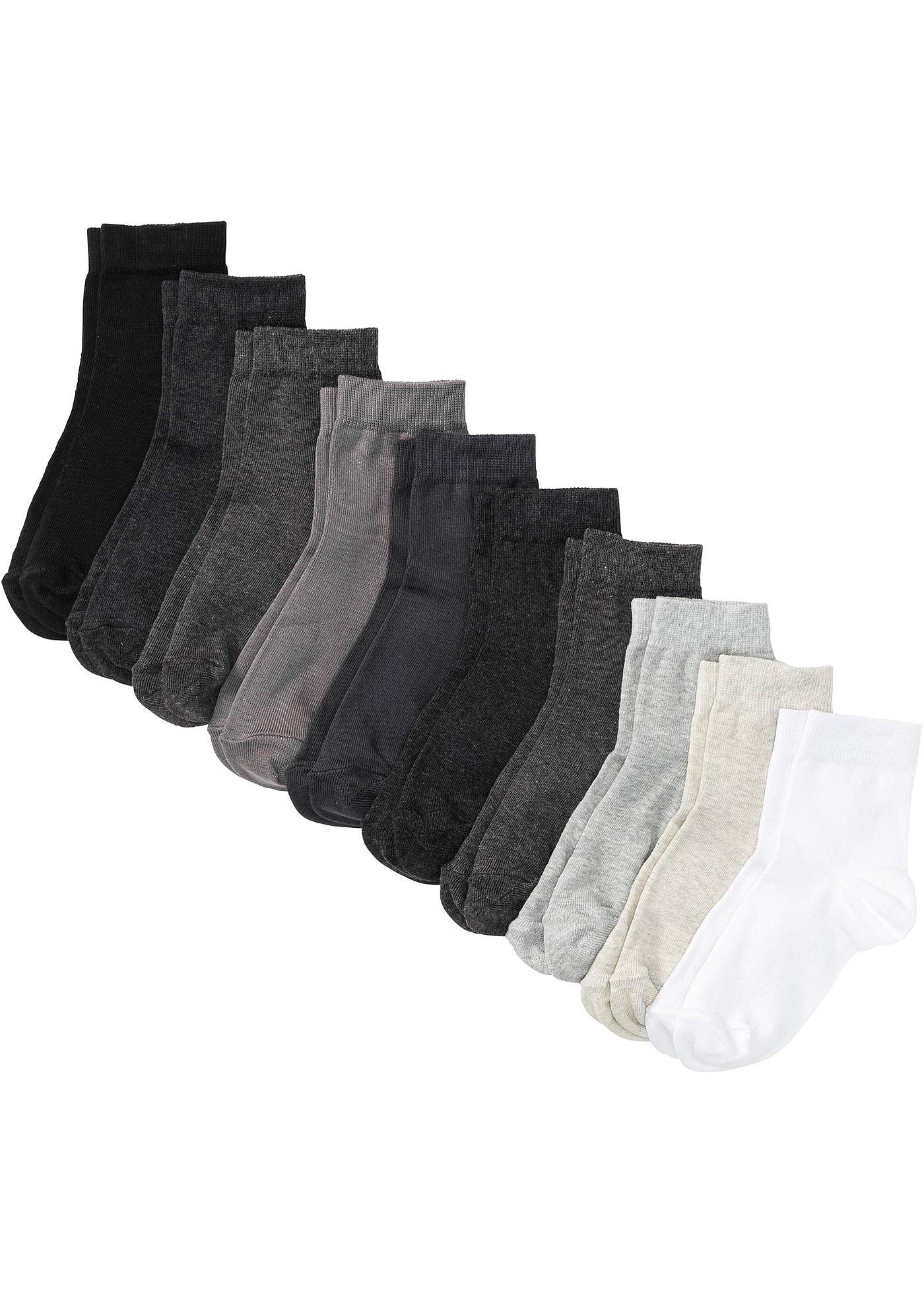 Kurzsocken mit Bio-Baumwolle (10er Pack)