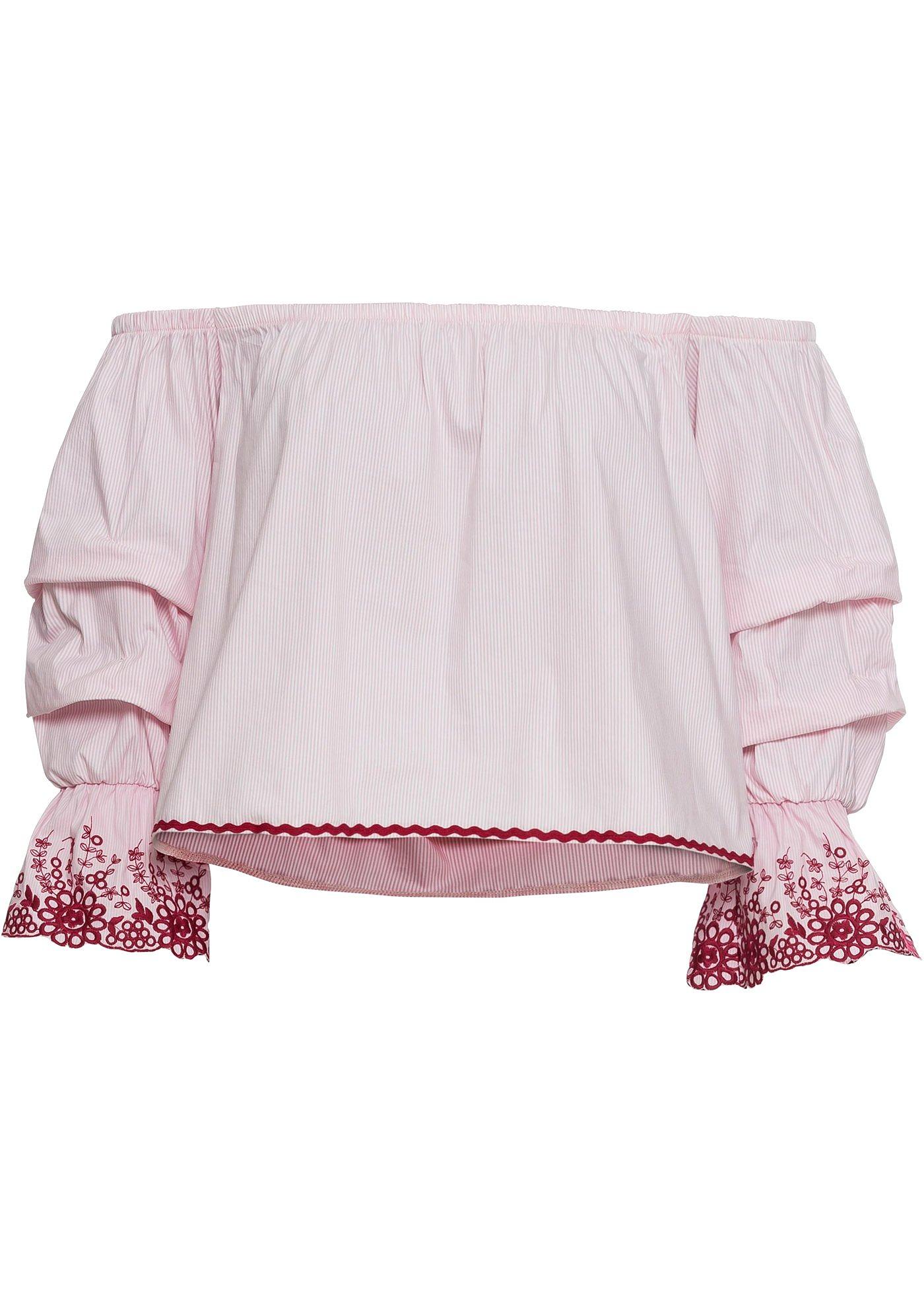 Carmenbluse mit Stickerei Carmenbluse mit Stickerei