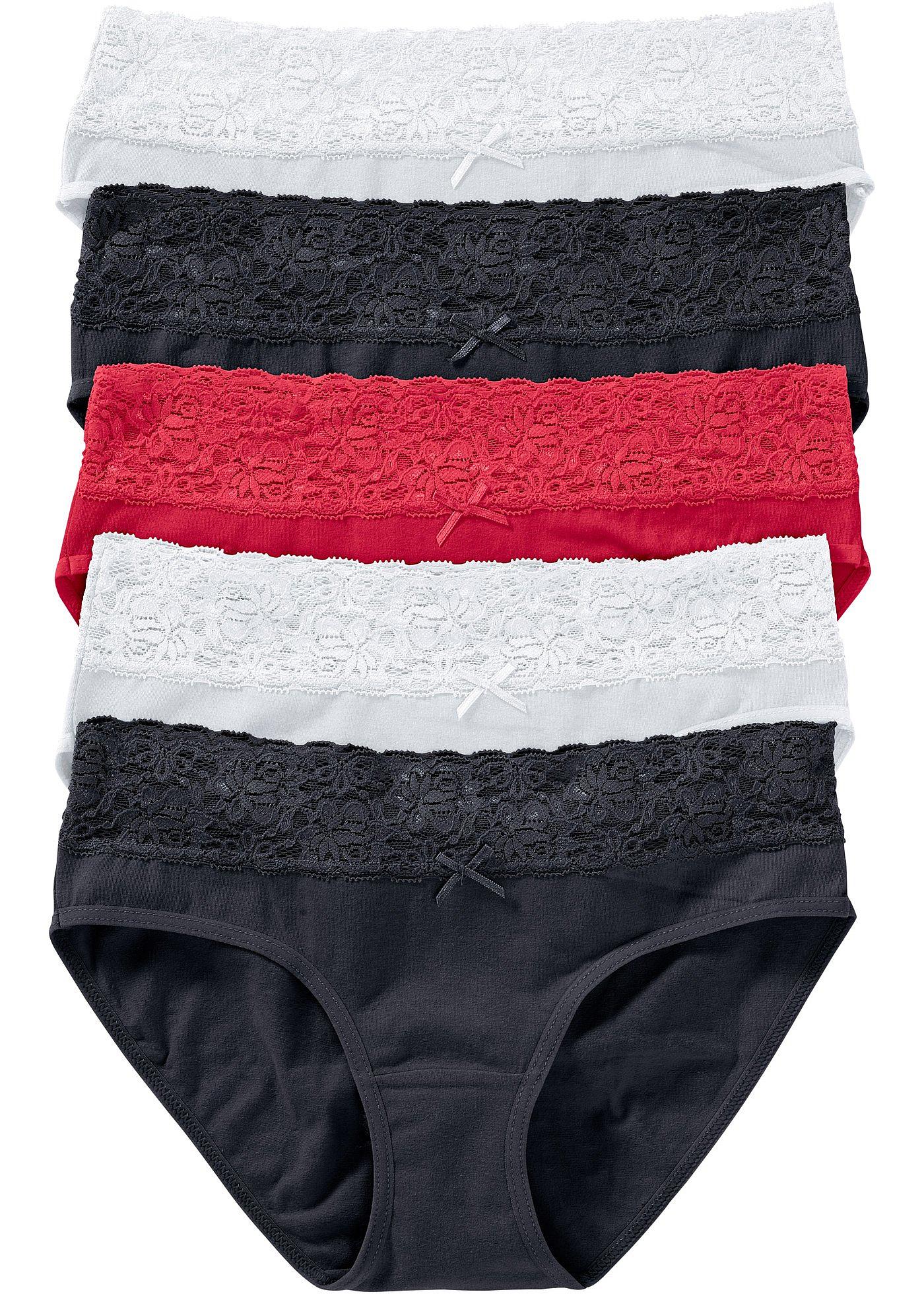 Figi z koronką (5 par) - Bonprix