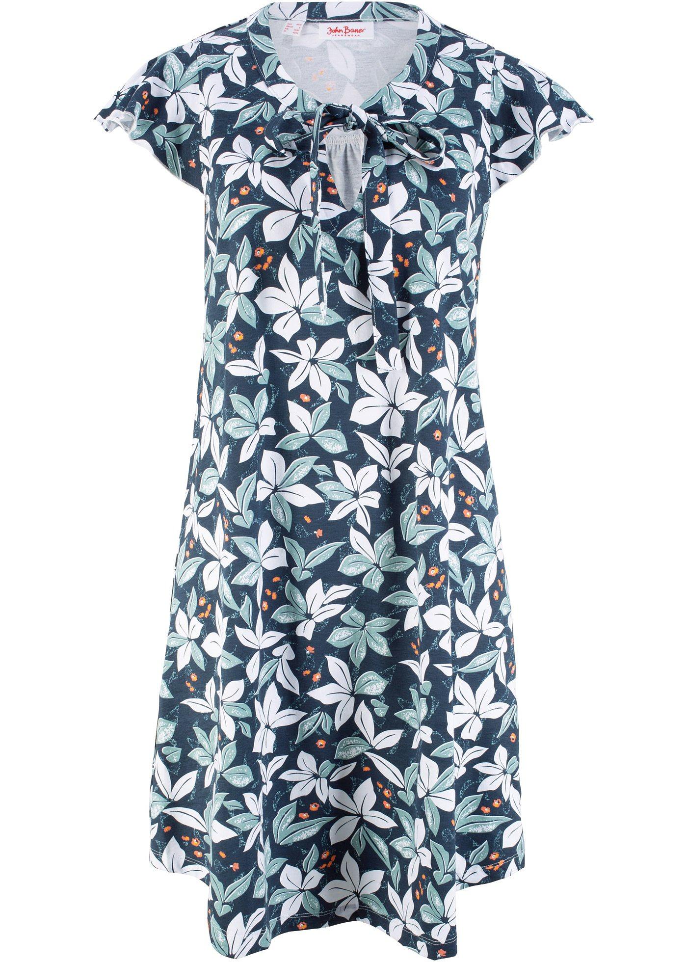 Baumwoll- Shirtkleid, bedruckt Baumwoll- Shirtkleid, bedruckt