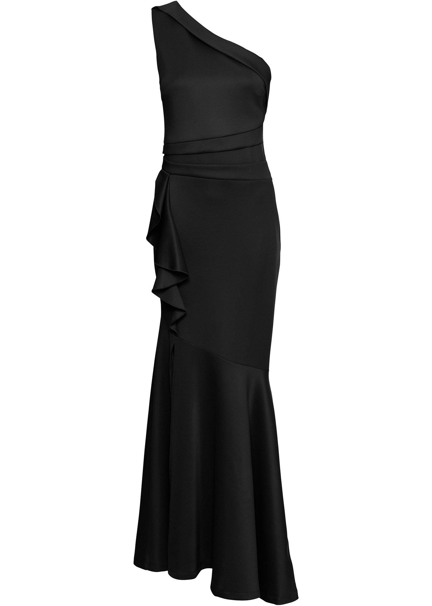 Langes One-Shoulder-Kleid mit Volants Langes One-Shoulder-Kleid mit Volants