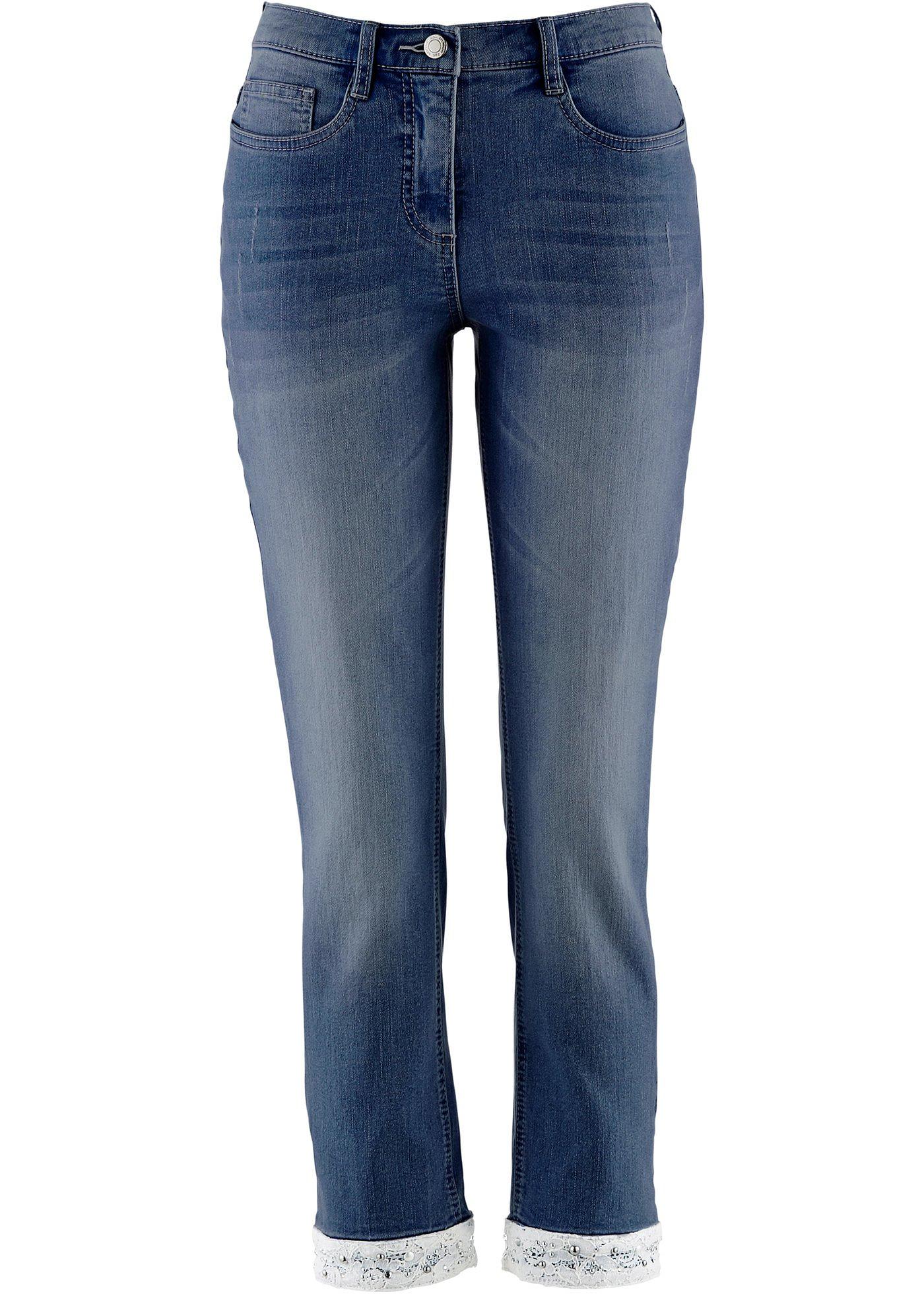 Stretch-7/8-Jeans mit Stickerei Stretch-7/8-Jeans mit Stickerei