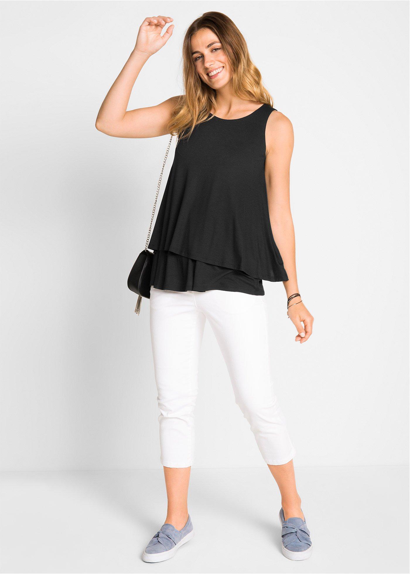 Top dwuwarstwowy z wiskozy - Bonprix
