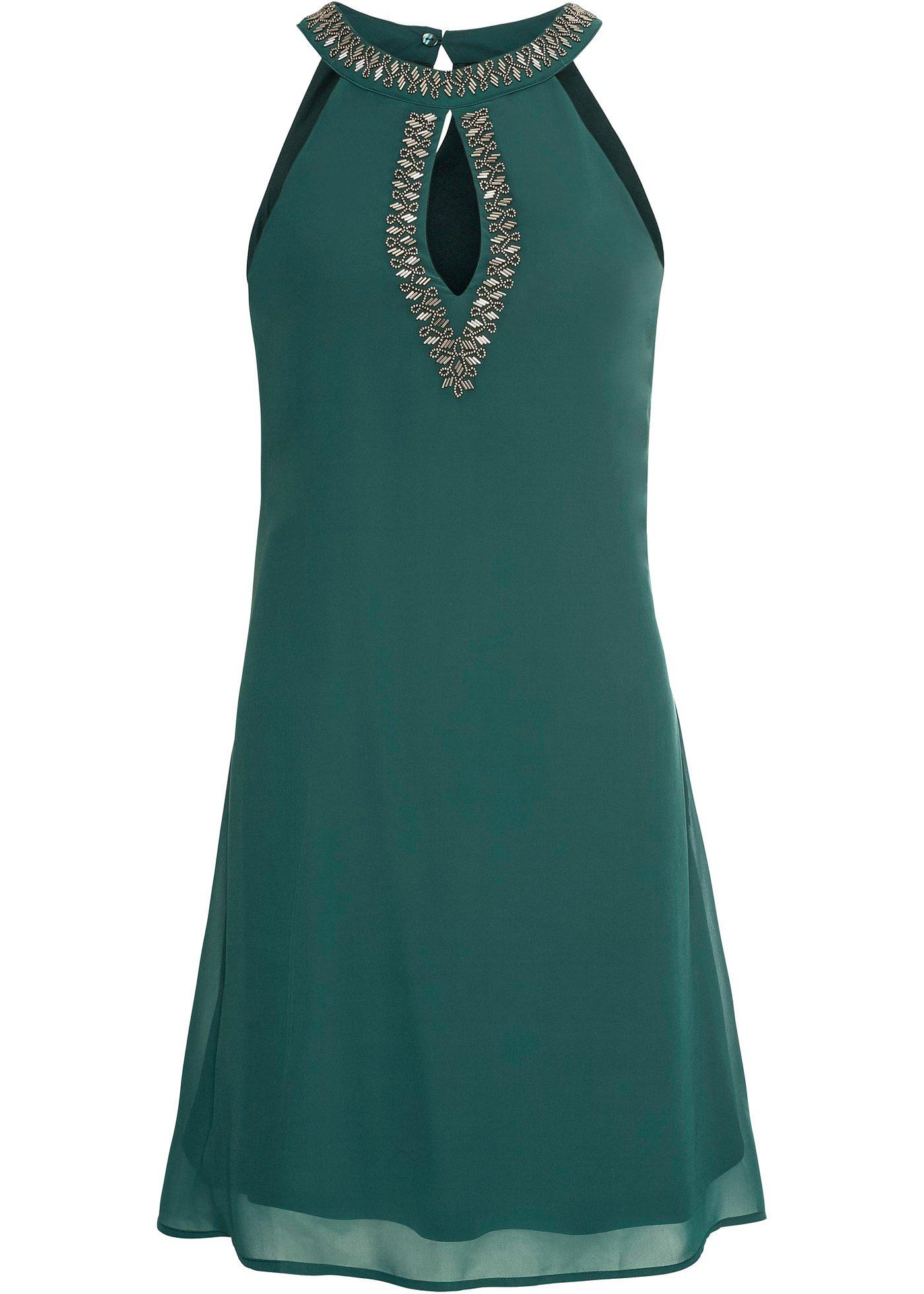 Neckholder-Kleid mit Perlenverzierung Neckholder-Kleid mit Perlenverzierung