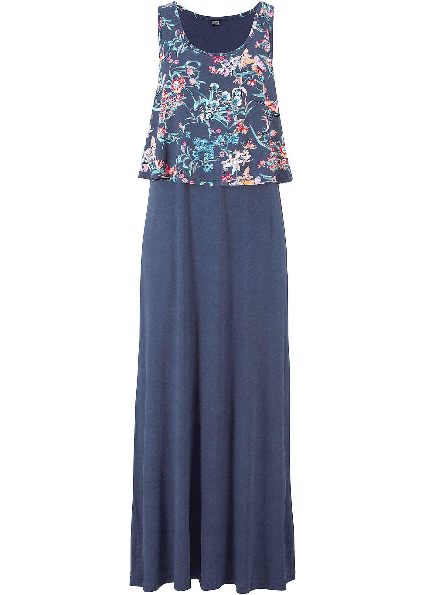 Jersey-Maxikleid in Lagenoptik Jersey-Maxikleid in Lagenoptik