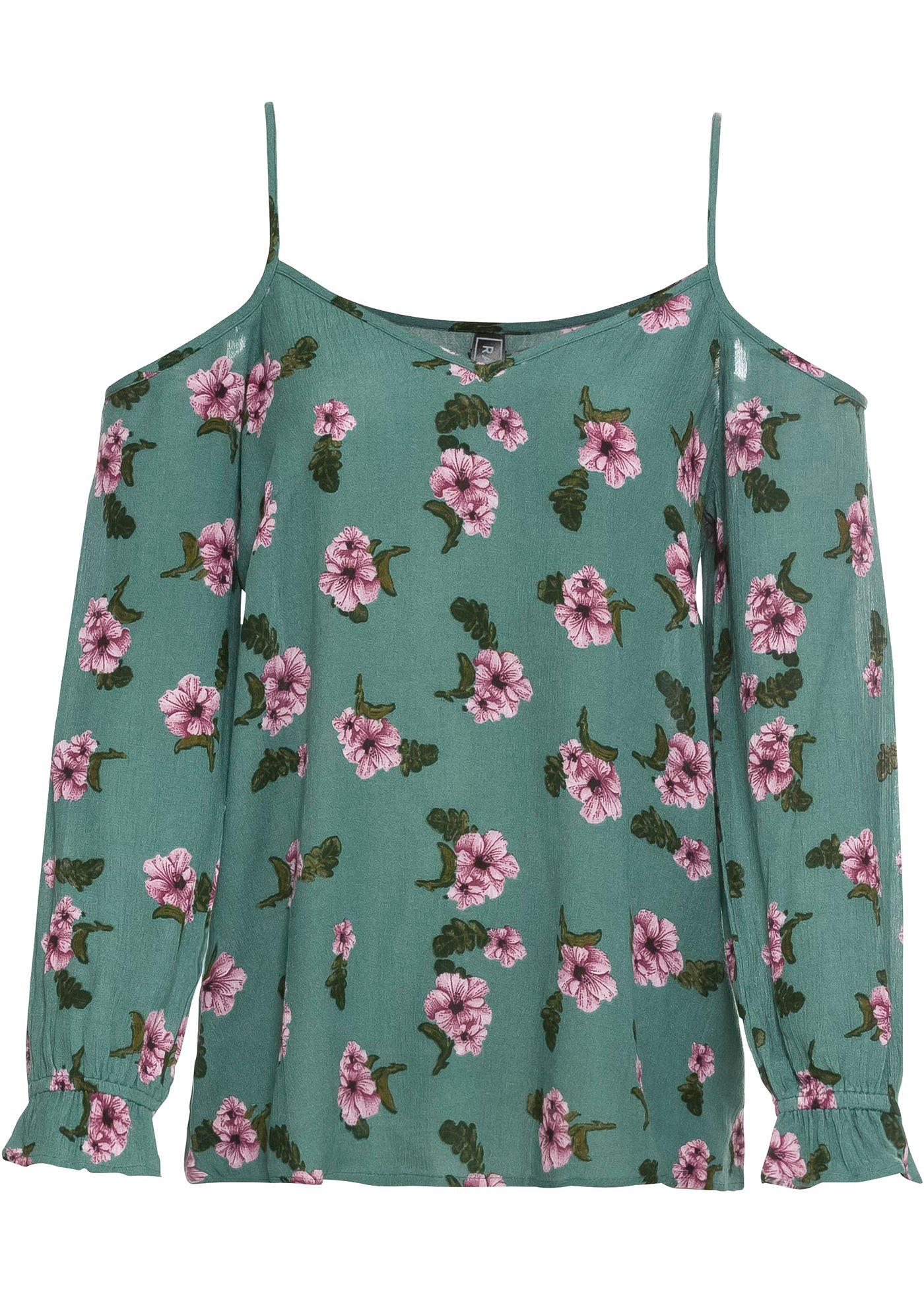 Crinkle-Bluse mit Blumenmuster Crinkle-Bluse mit Blumenmuster