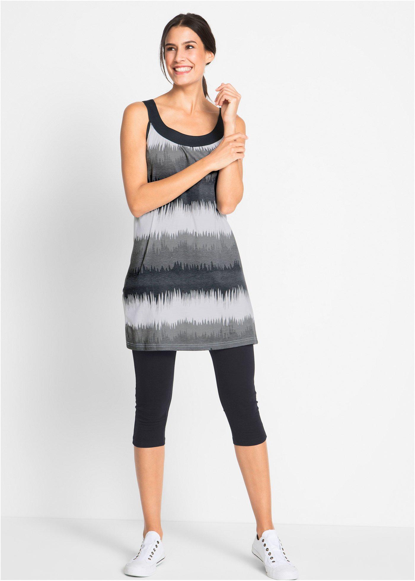 Sukienka + legginsy rybaczki (2 części) - Bonprix