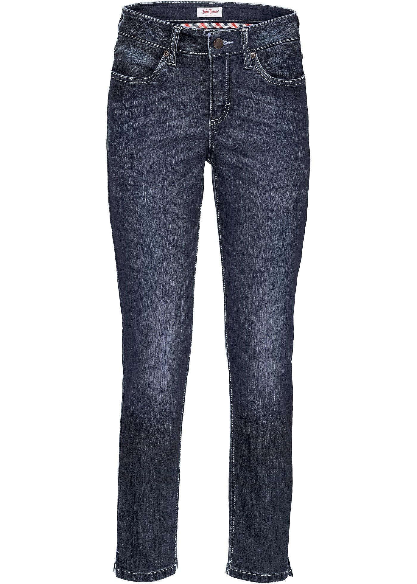 Komfort-Stretch-7/8-Jeans mit Schlitz