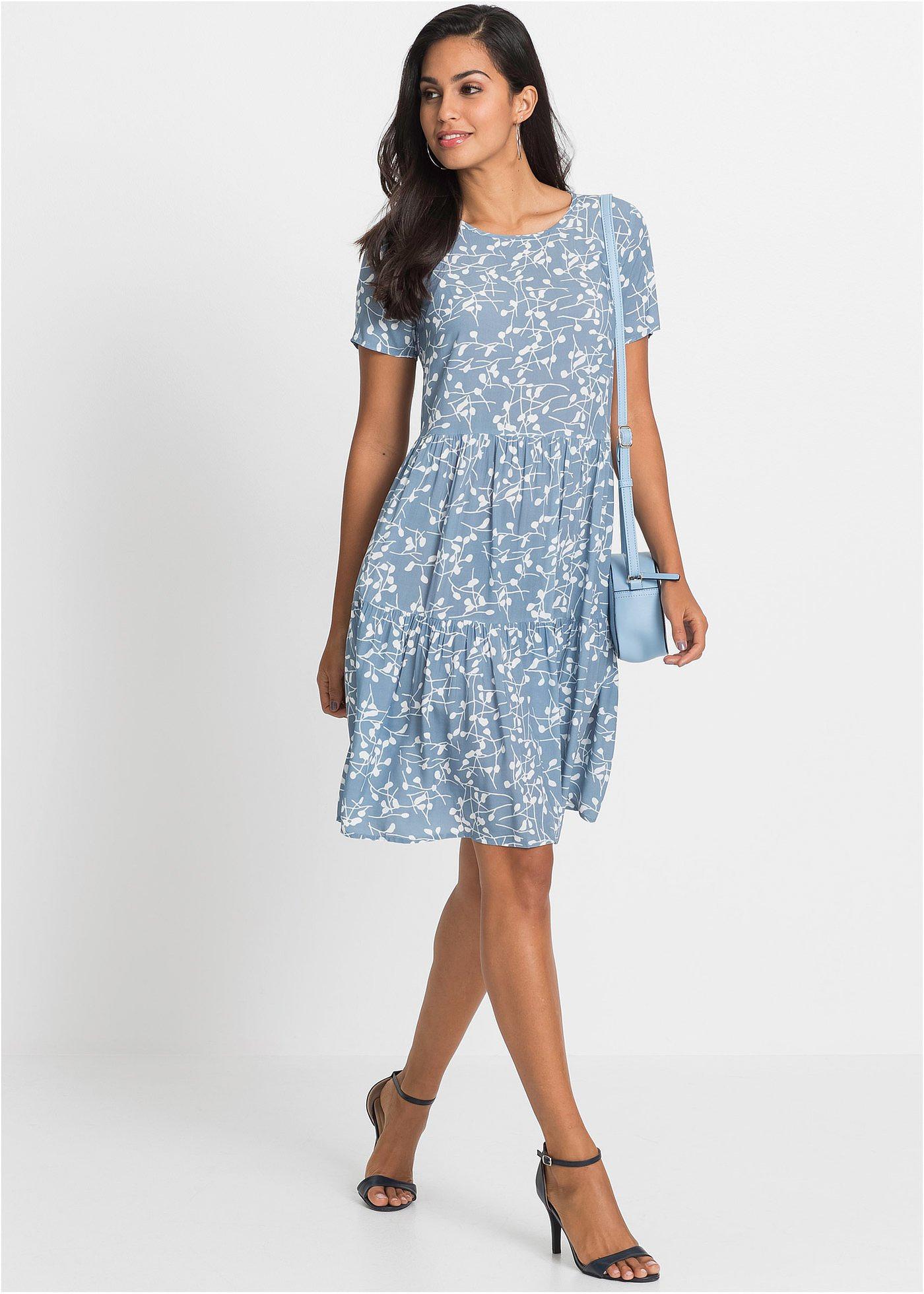 Sukienka mini z lejącej wiskozy - Bonprix