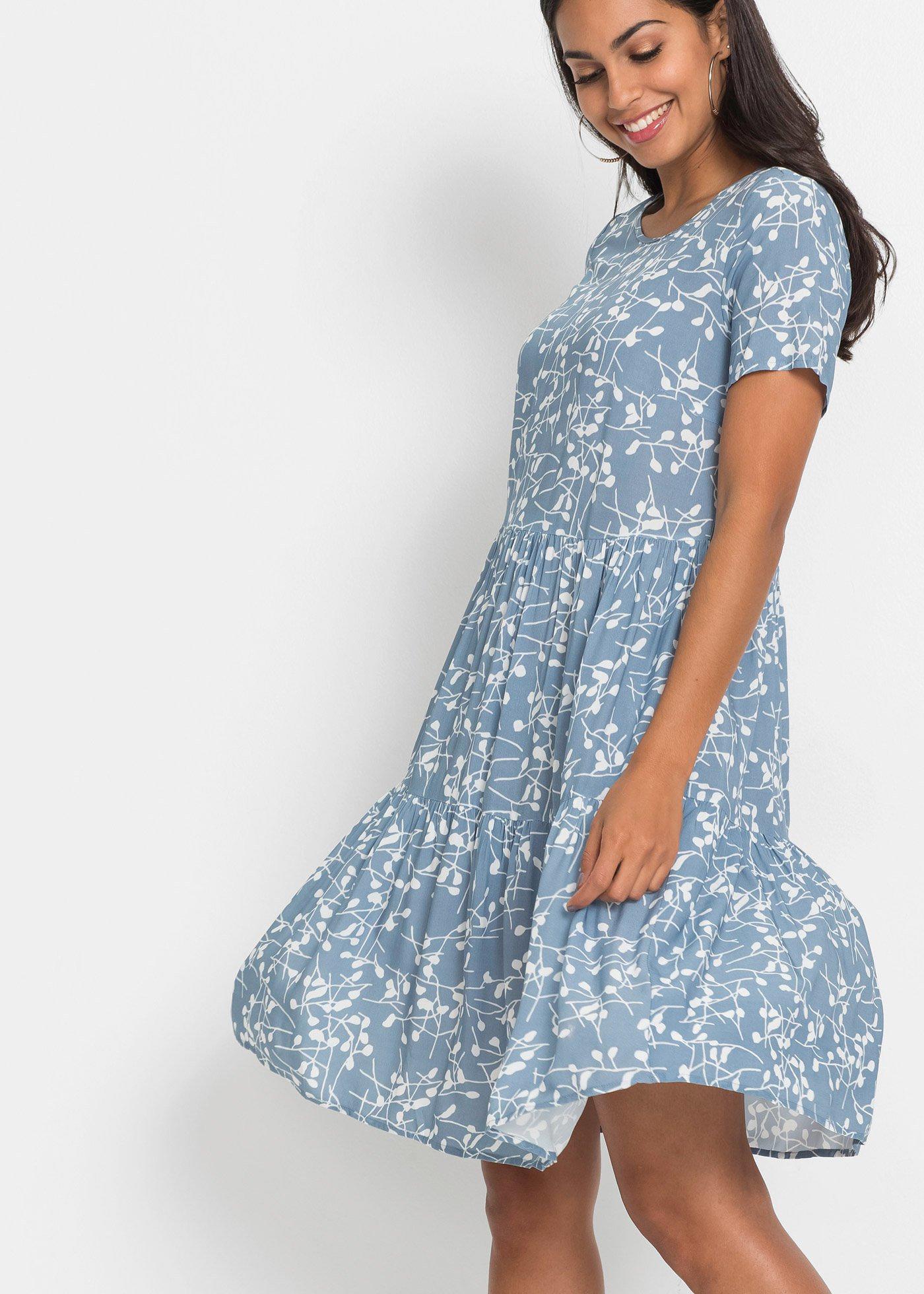 Sukienka mini z lejącej wiskozy - Bonprix