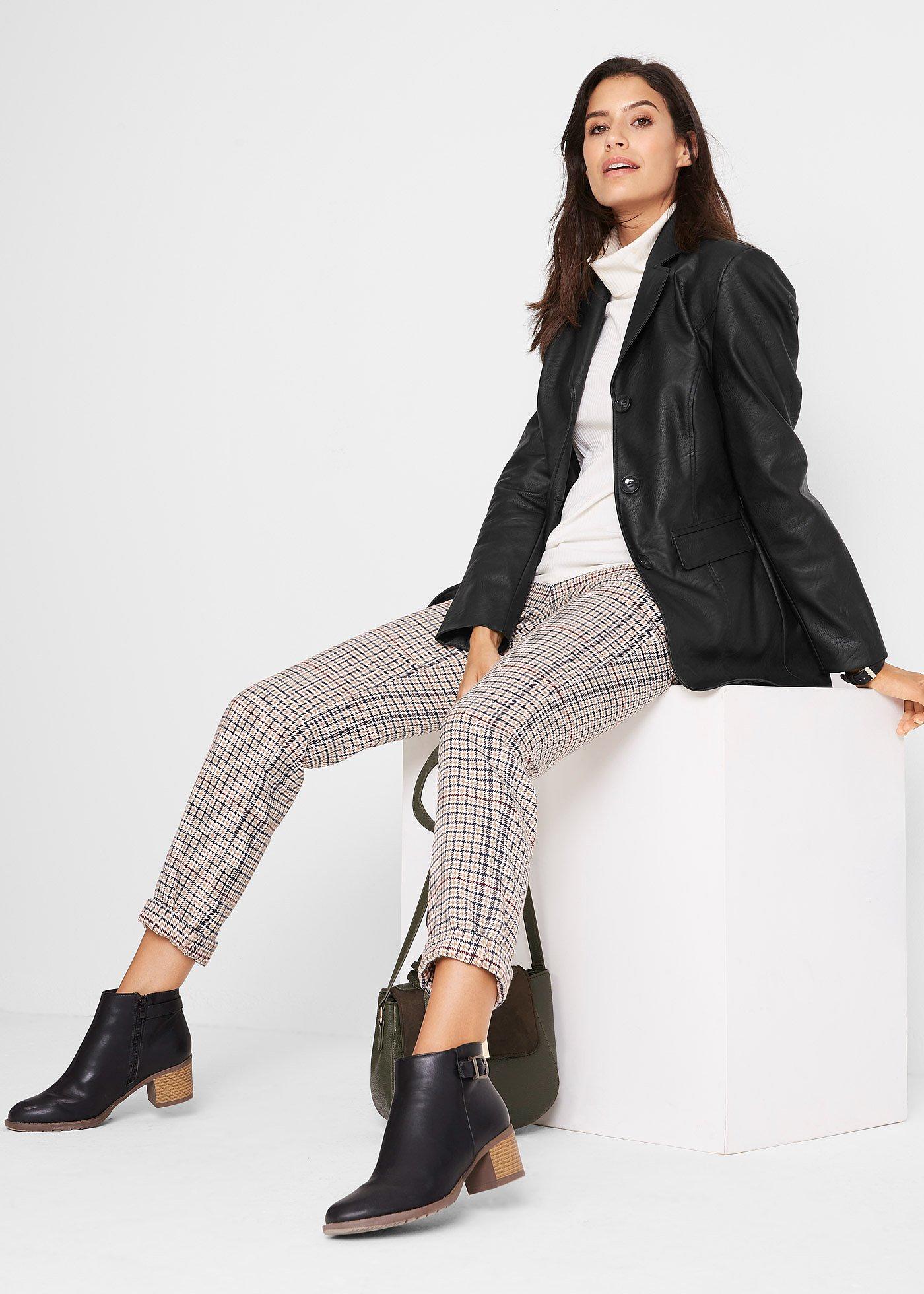 Długi żakiet z imitacji skóry - Bonprix