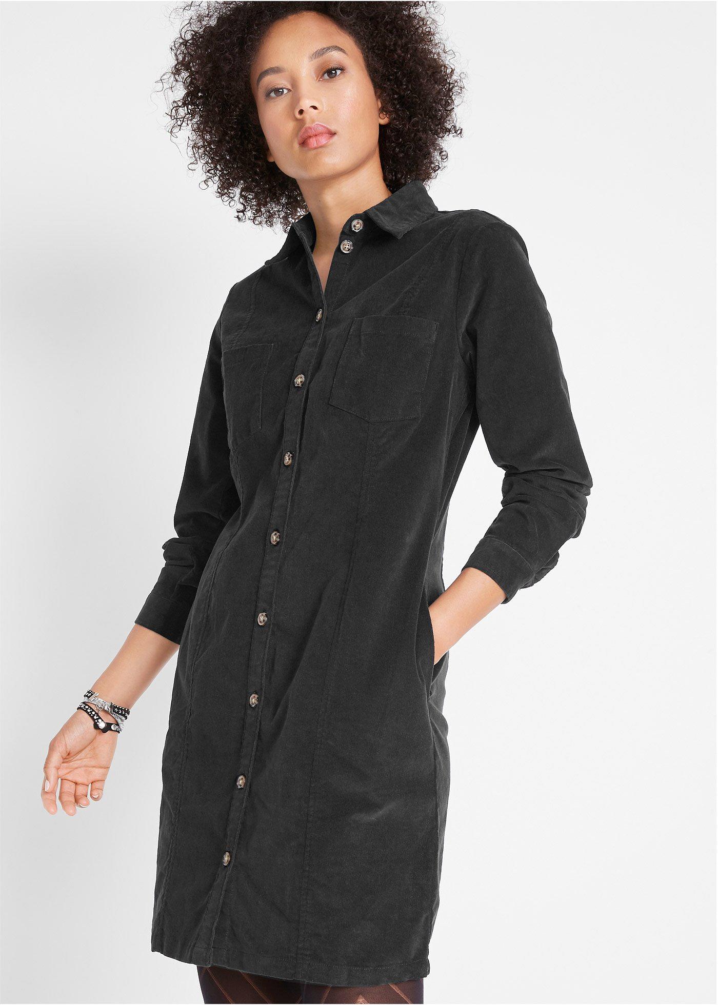 Sukienka sztruksowa ze stretchem - Bonprix