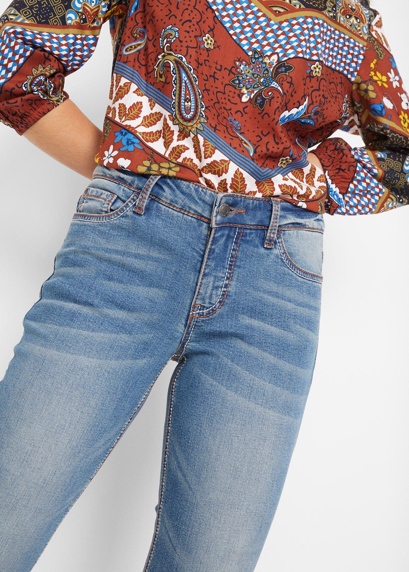 Dżinsy ze stretchem straight, mid waist - Bonprix