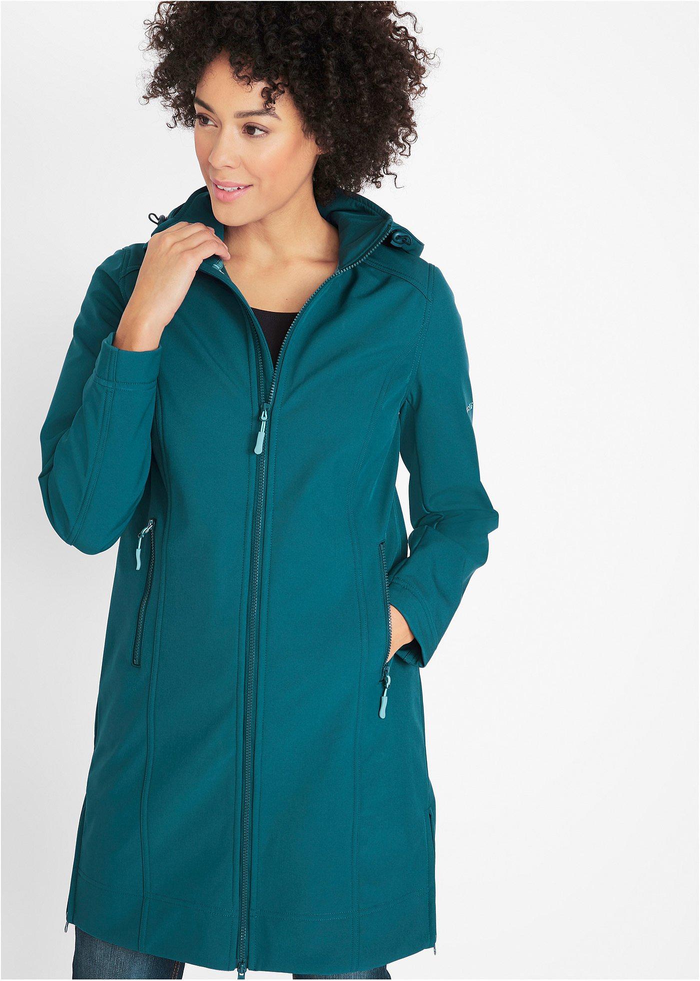 Płaszcz softshell, z materiału odpychającego wodę - Bonprix