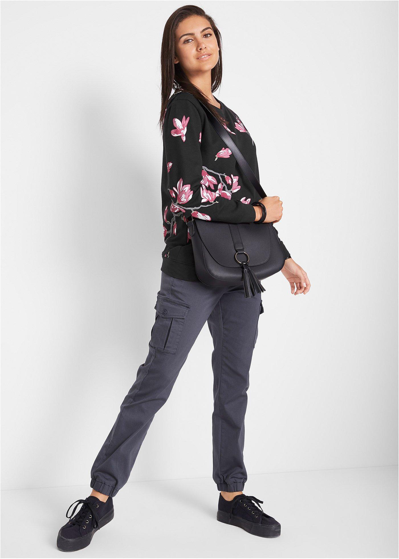 Bluza z czystej bawełny, luźniejszy fason - Bonprix