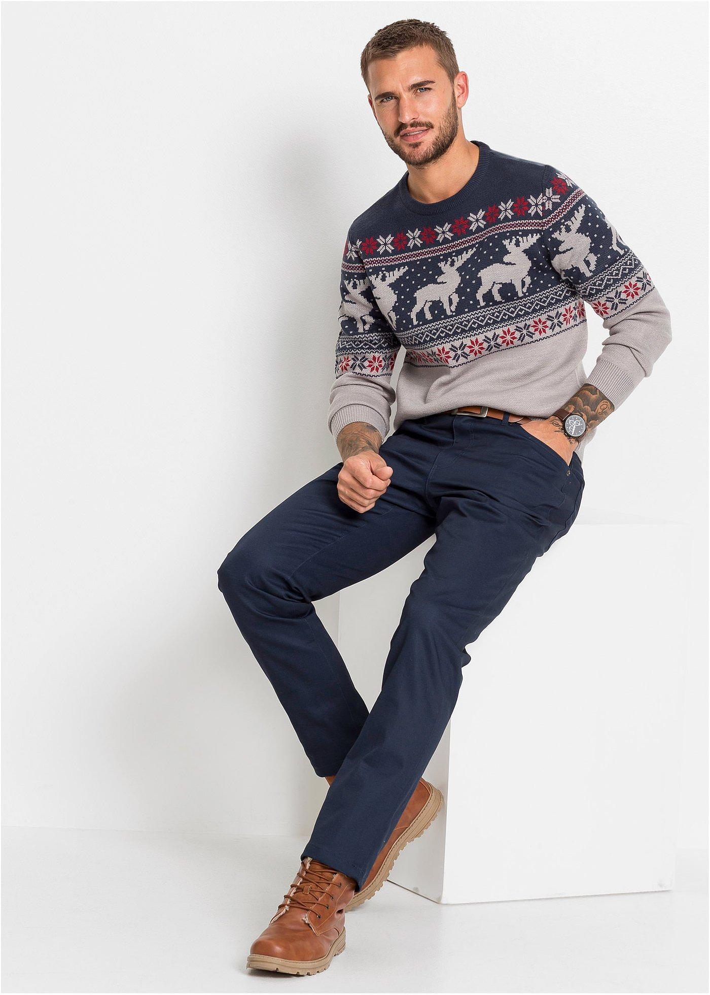 Sweter w norweski wzór - Bonprix