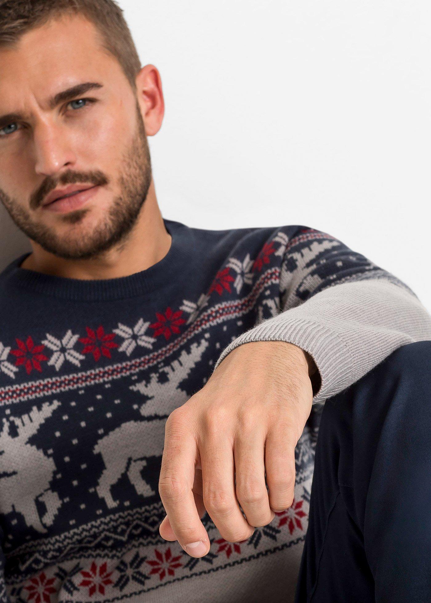 Sweter w norweski wzór - Bonprix