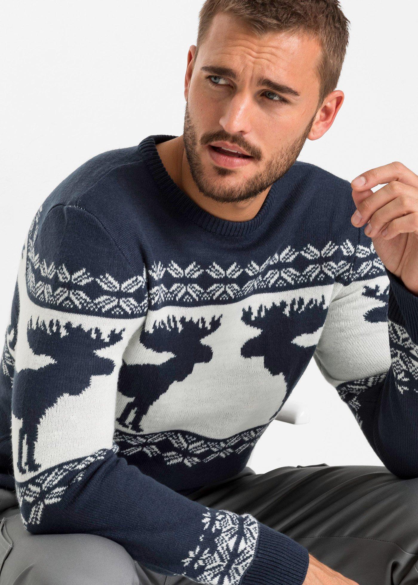 Sweter w norweski wzór - Bonprix